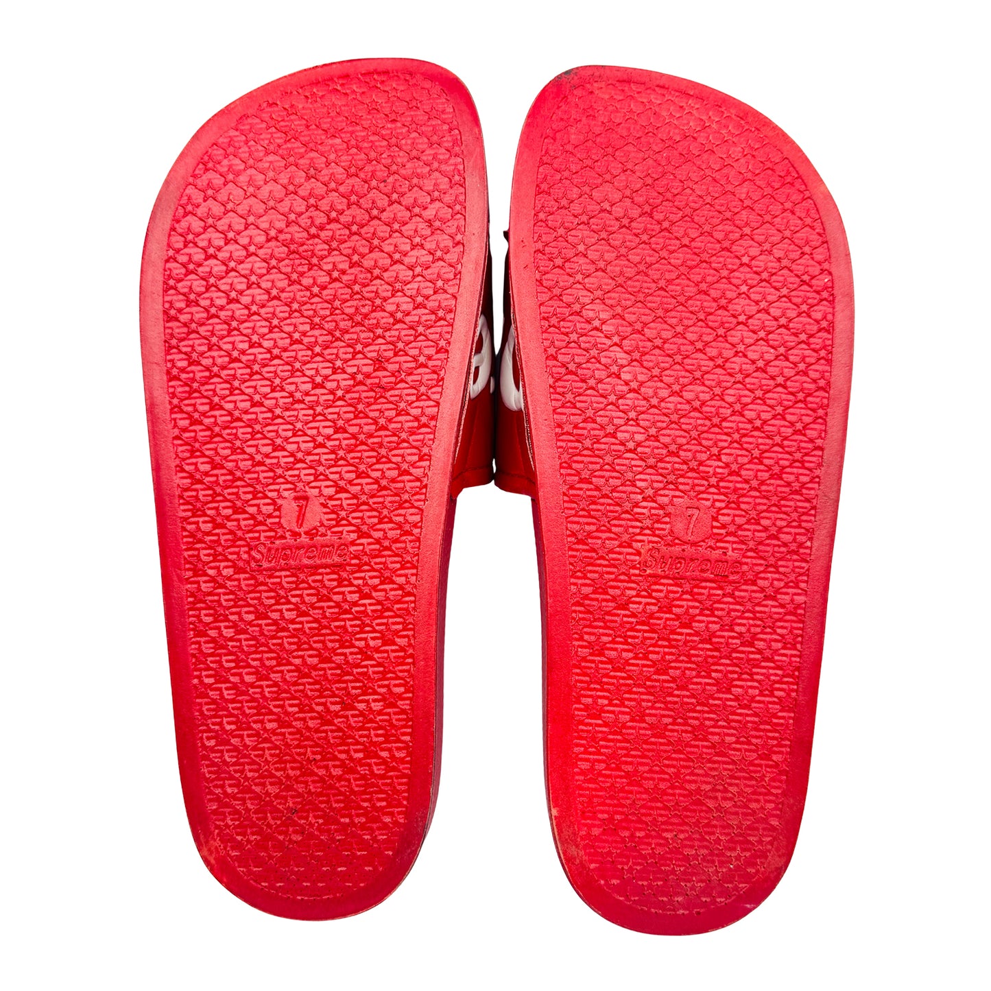 Supreme Men's Red Casual Slides (Size 39/39.5)