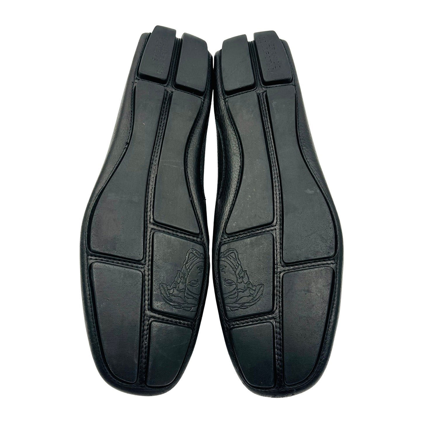 Versace Men's Black Medusa Buckle Driving Loafer (Size 44)