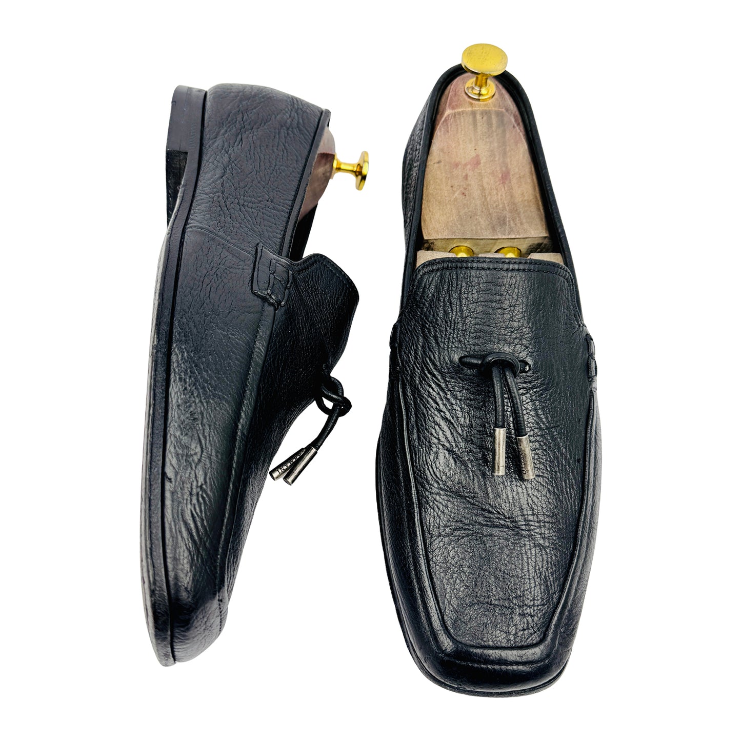Giorgio Armani Grained Leather Tassel Loafers (Size 42.5)