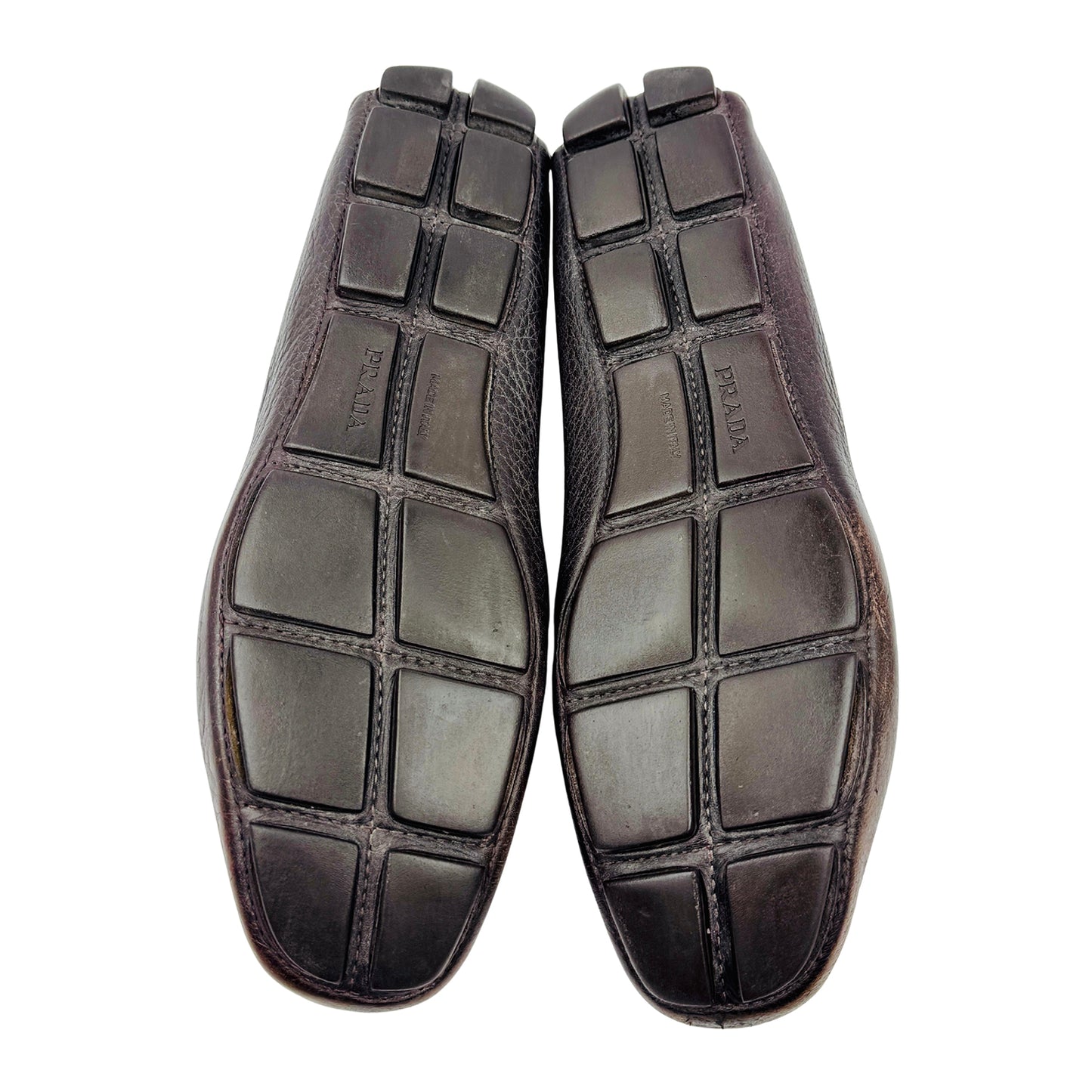 Prada Ring-Bit Brown Leather Loafers (Size 37.5/38) - 1D 0259
