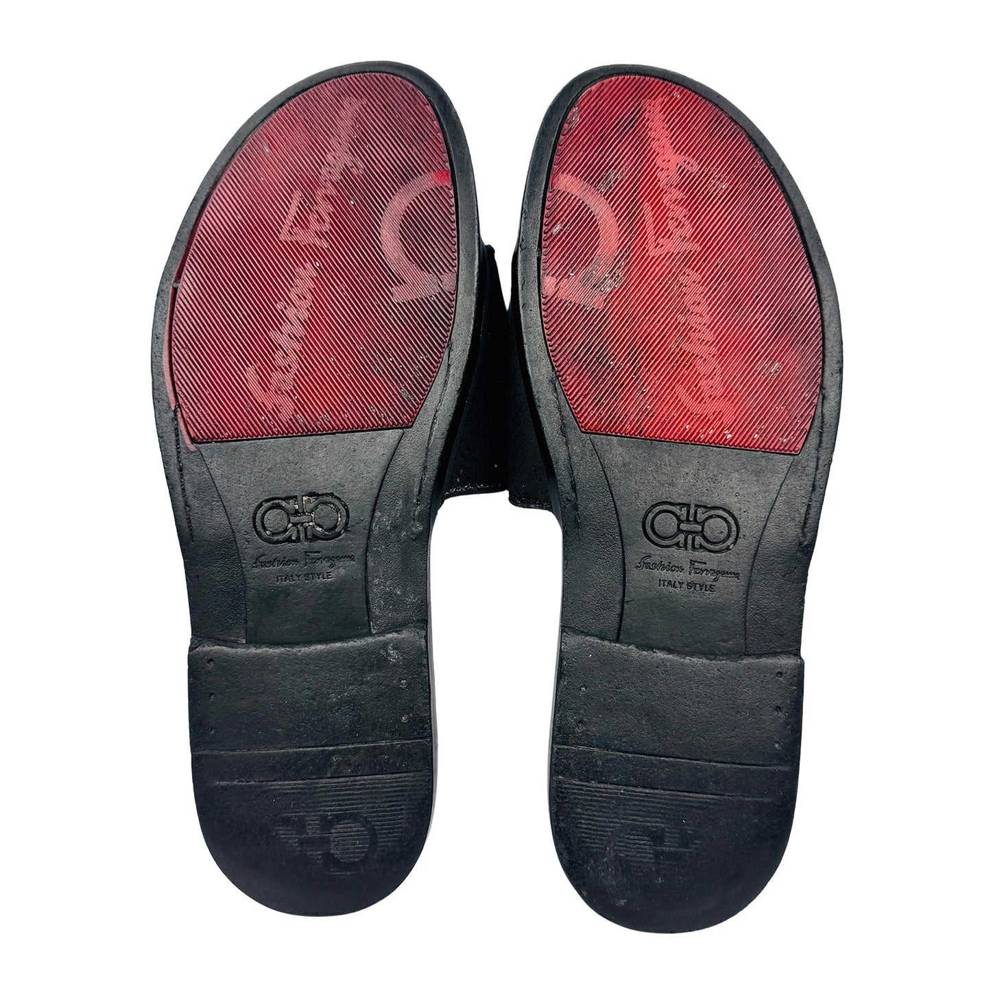 Salvatore Ferragamo Black Italy Made Slippers (Size 41/42)