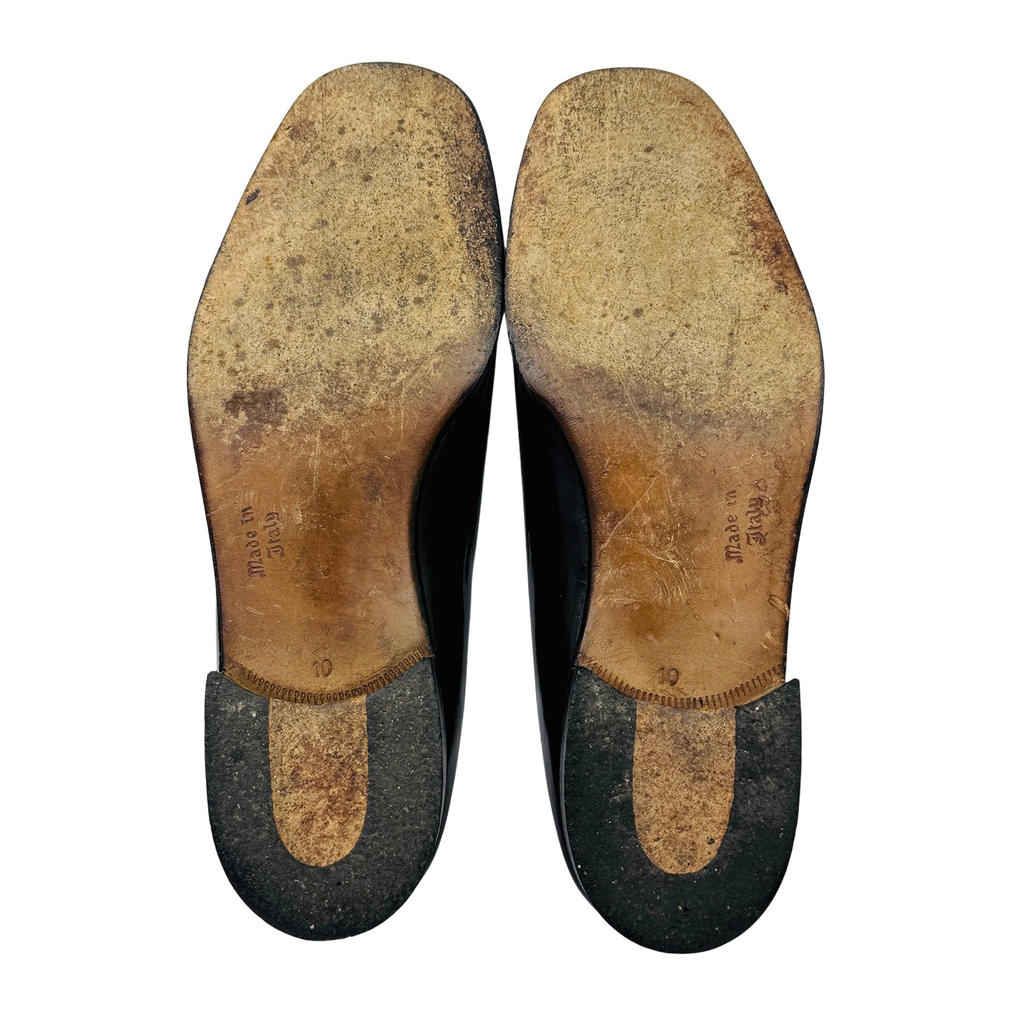 Elysées Soieries Men's Black Leather Loafers (Size 43.5)