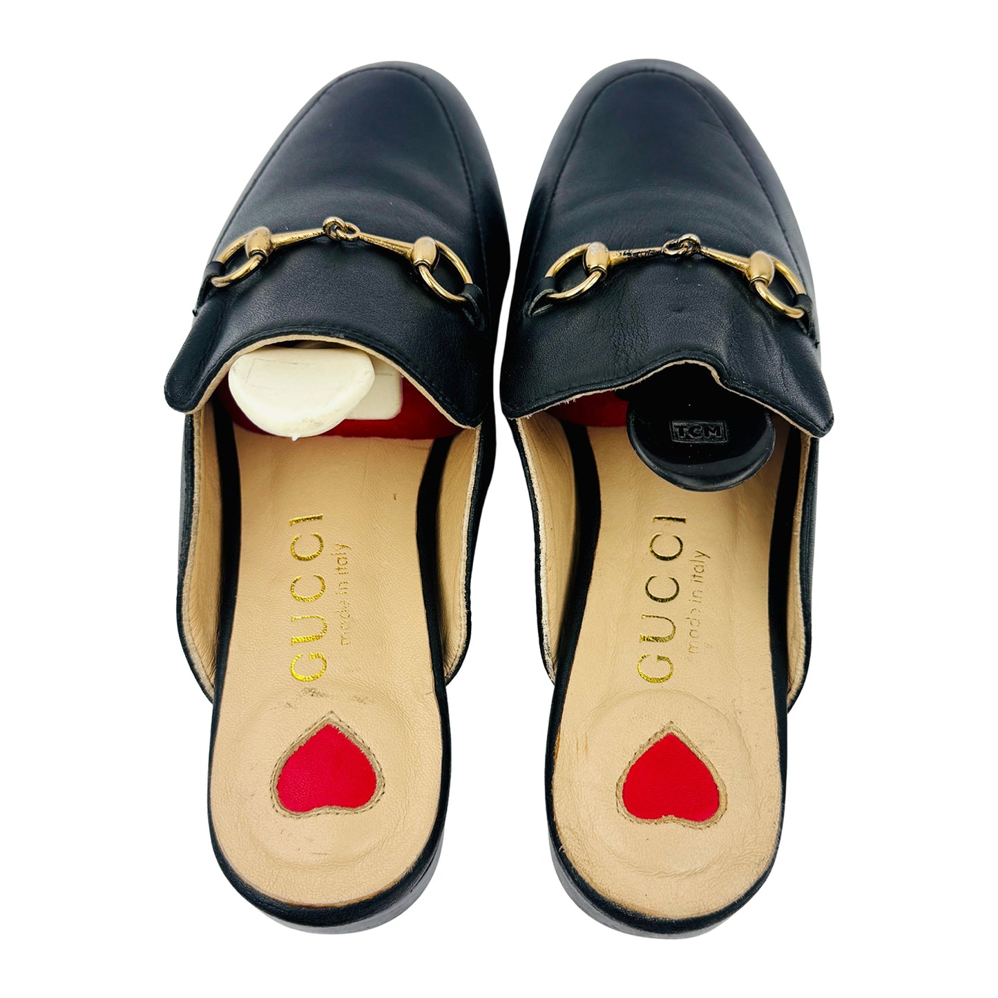 Inside image of Gucci Princetown Black Leather Slippers (Size 37/37.5)