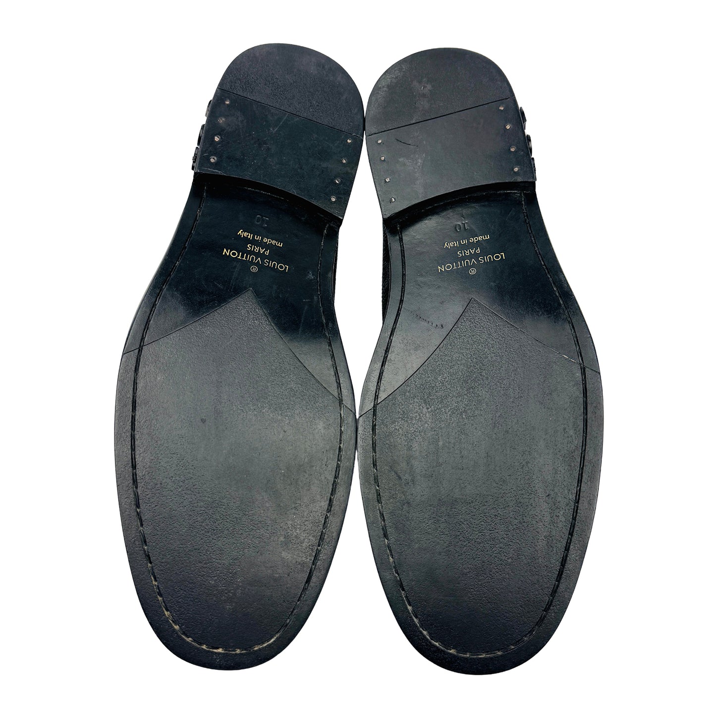 Louis Vuitton Major Monogram Eclipse Black Loafers (Size 43/43.5)
