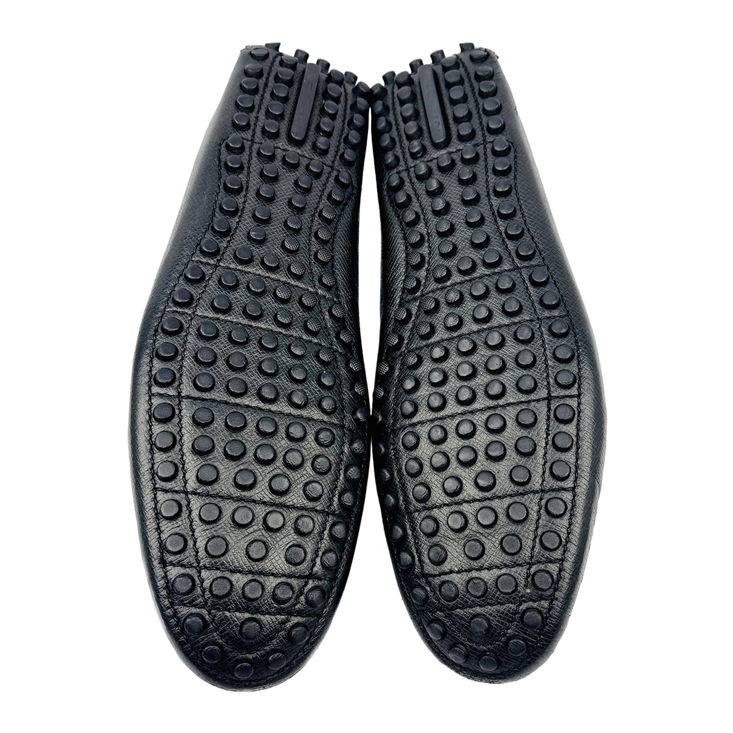 Outsole image of Louis Vuitton Men's Hockenheim Black Leather Loafers (Size 43/43.5)