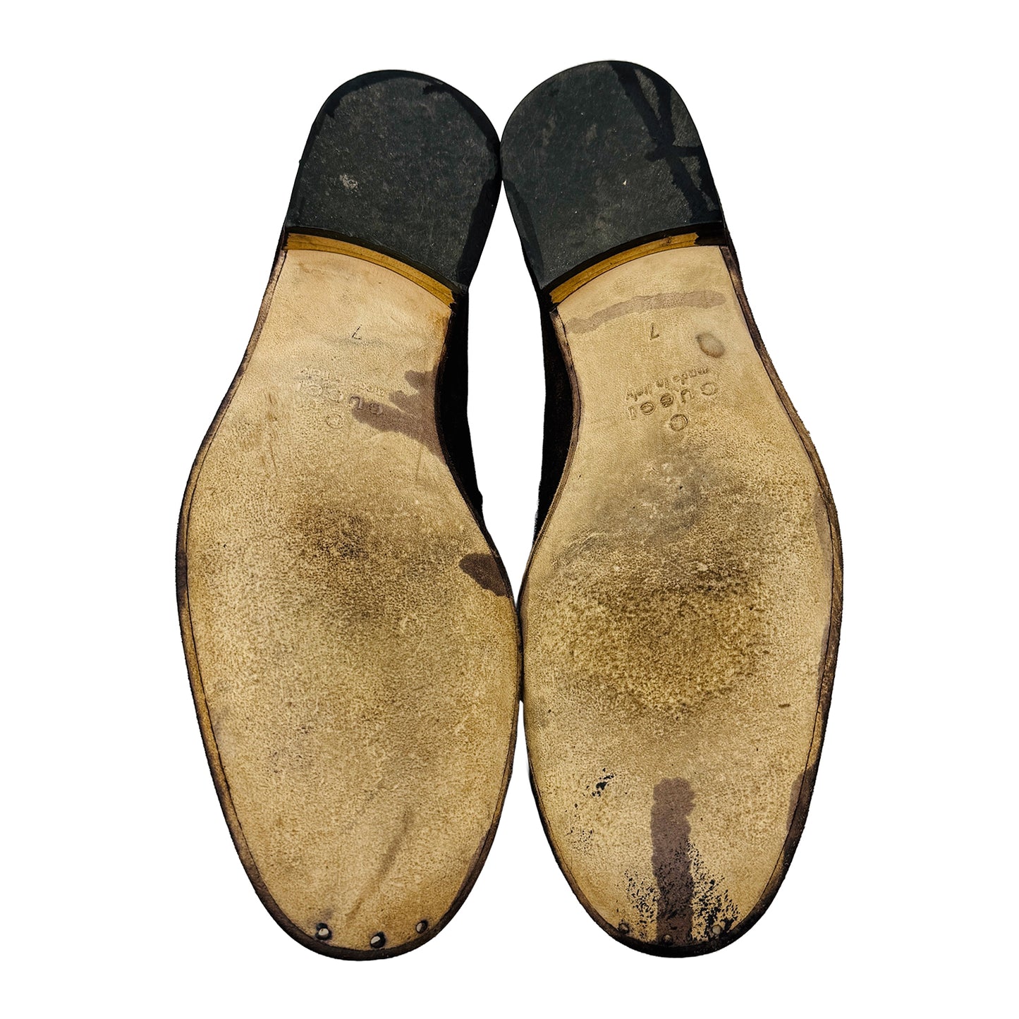 Gucci Men's Horsebit Brown Suede Loafers (Size 41/41.5)