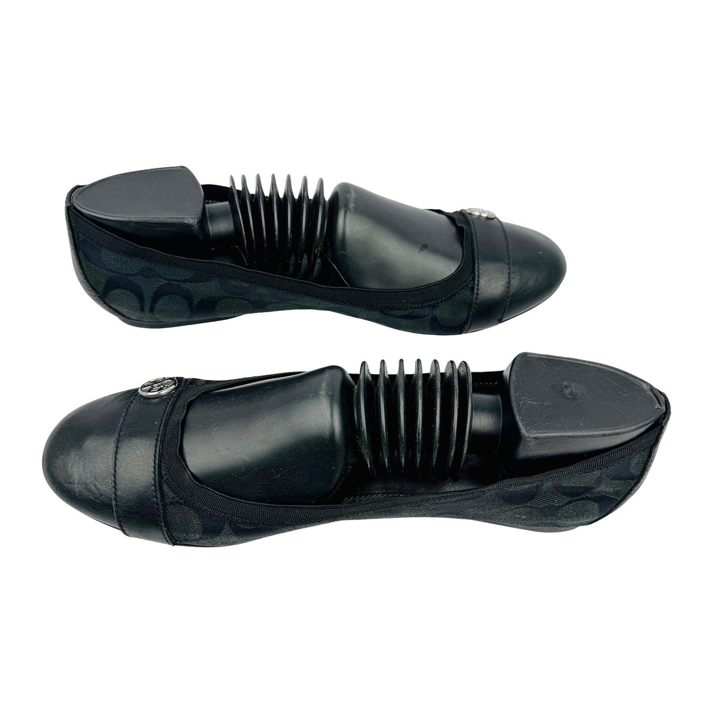 Coach Chelsea Black Cap-Toe Ballet Flats (Size 40/40.5)