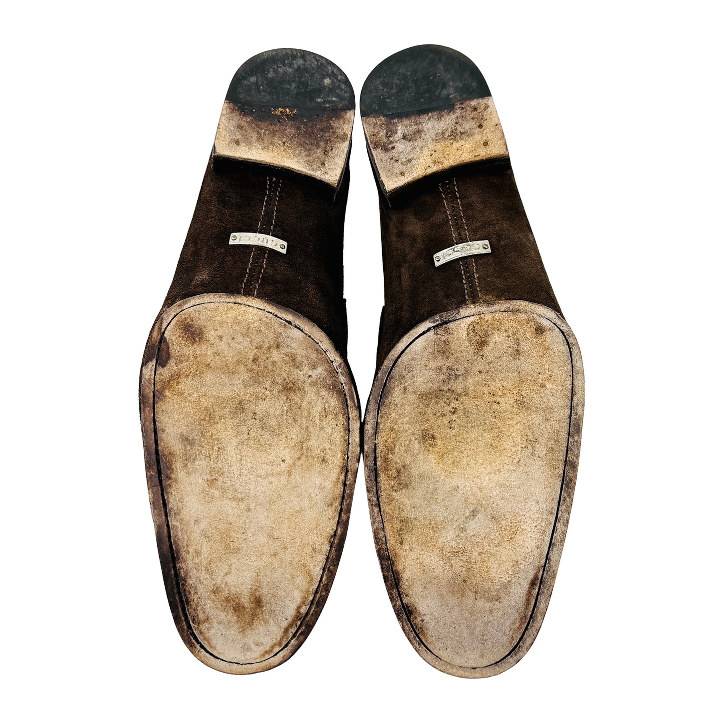 Gucci Men's Brown Horsebit Suede Loafers (Size 44.5)