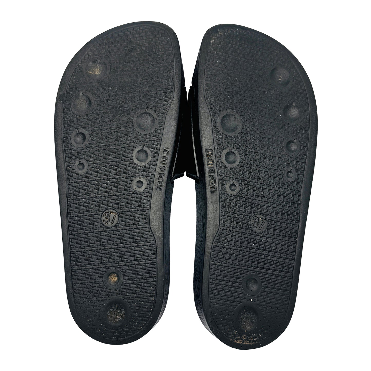 Moschino Black Logo Pool Slides (Size 37/37.5)