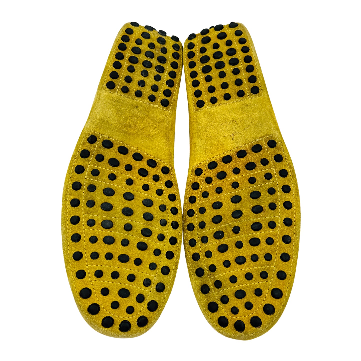 Tod's Mustard Suede Gommino Driving Loafers (Size 42)