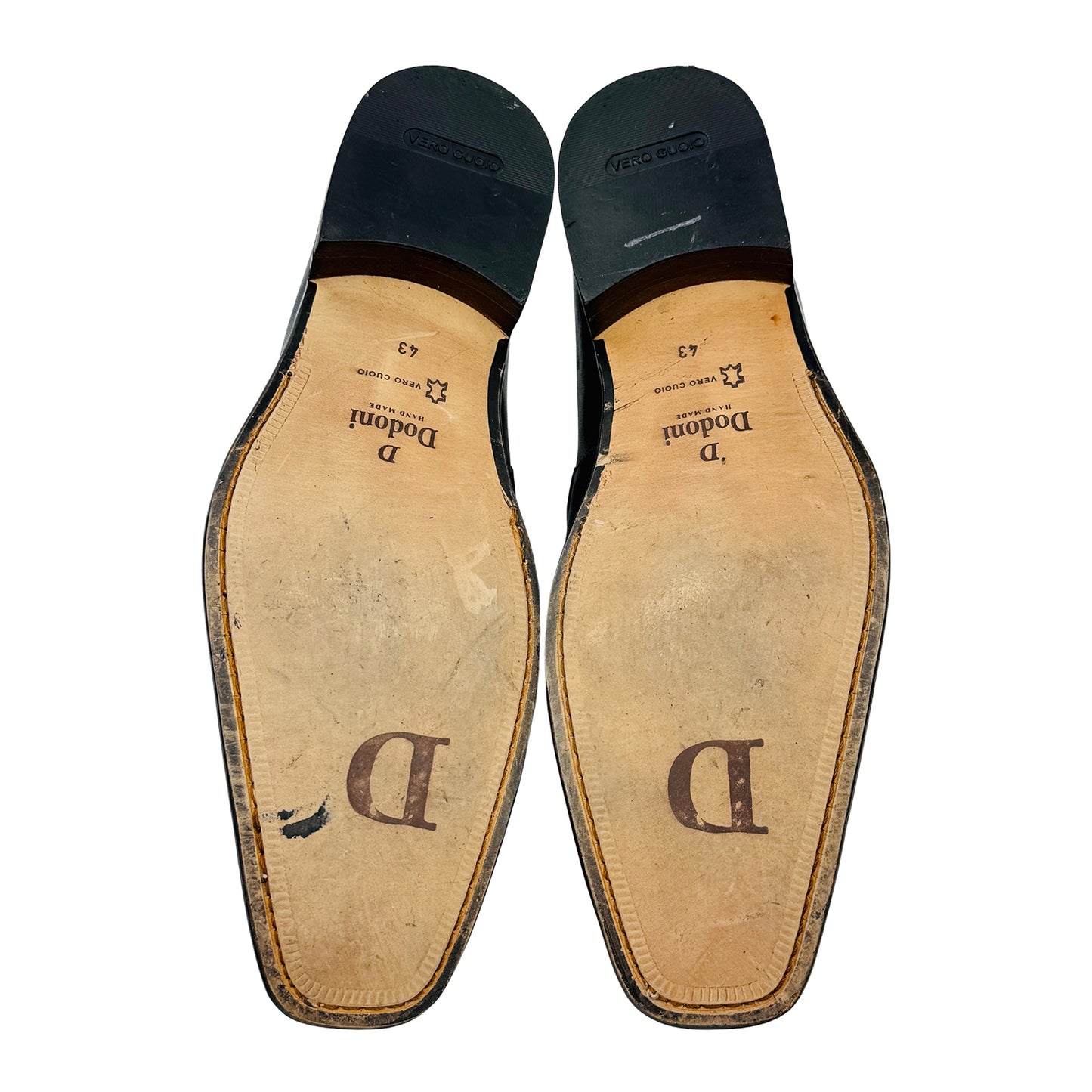 Dario Dodoni Men's Monk Strap Leather Loafers (Size 42.5/43)