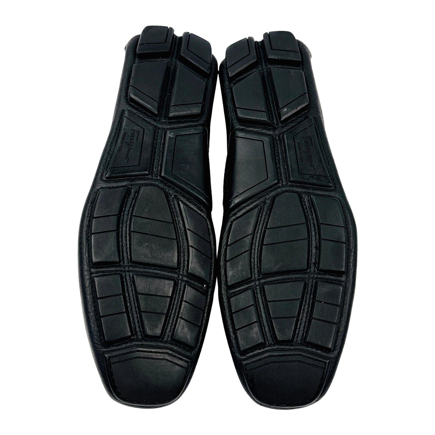 Salvatore Ferragamo Men's Black Grain Leather Loafers (Size 44.5/45)