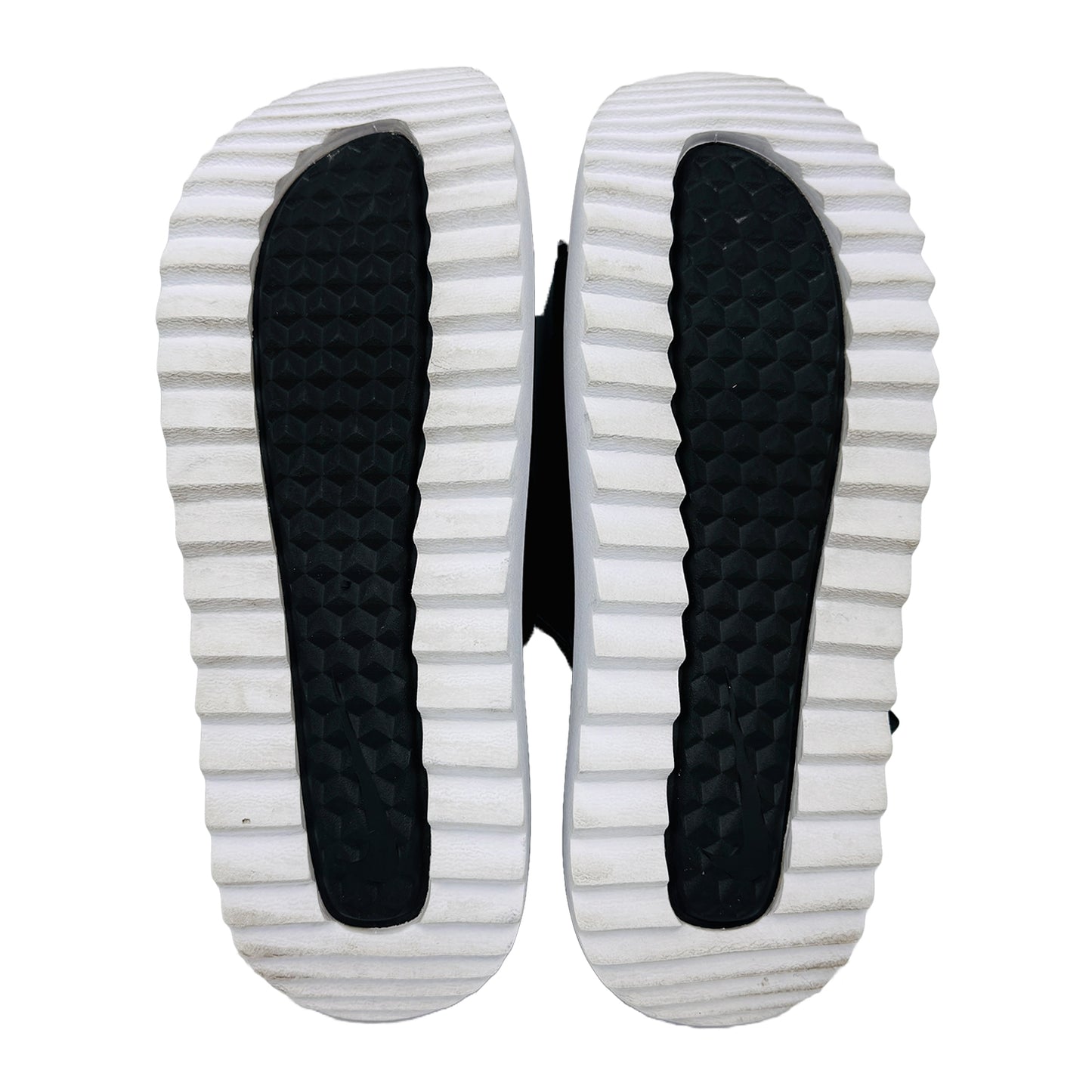 Outsole image of Nike Men's Asuna Black White Slides (Size 47/47.5) - CI8800-102