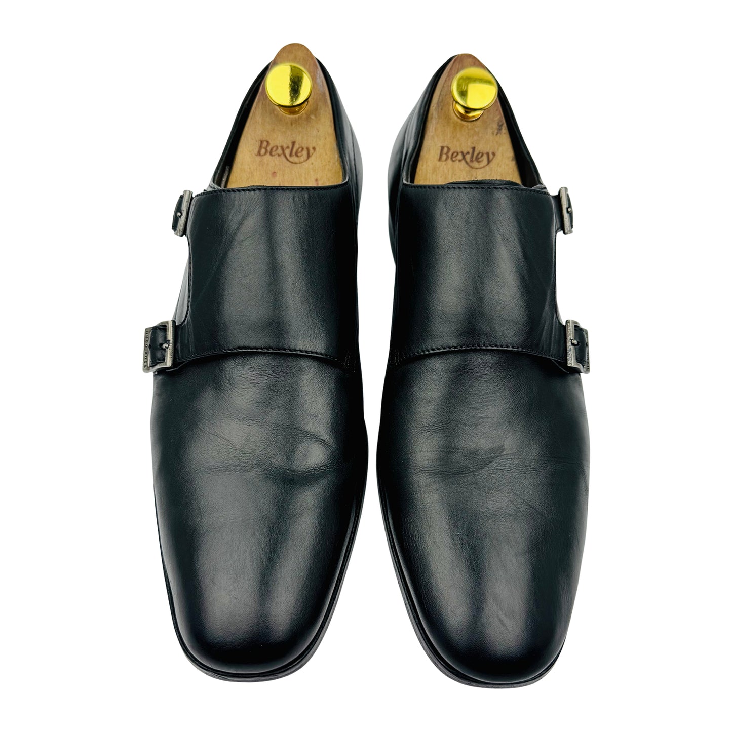 Boss Leather Double Monk Strap Shoes (Size 43.5/44) - 50246576