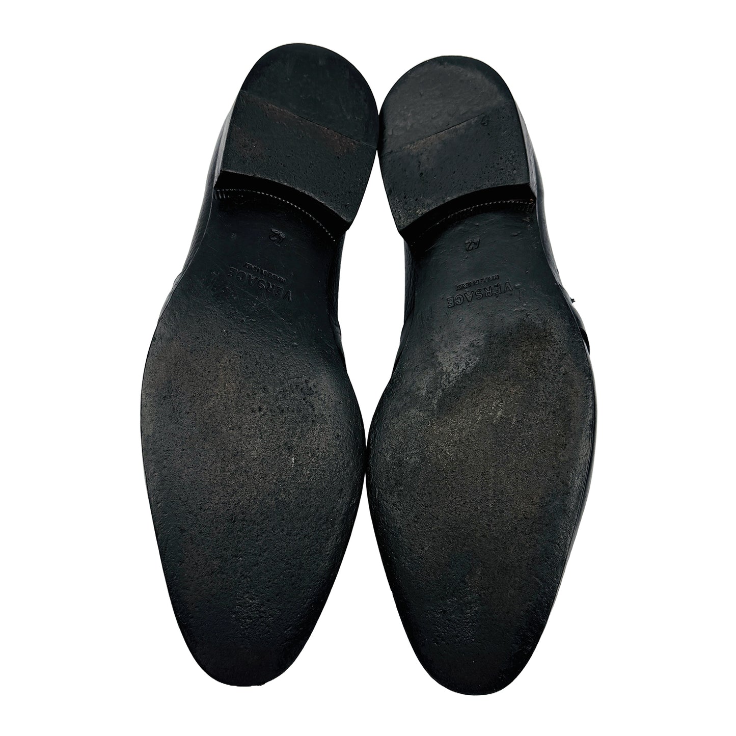Versace Men's Medusa Grain Leather Loafers (Size 42.5)