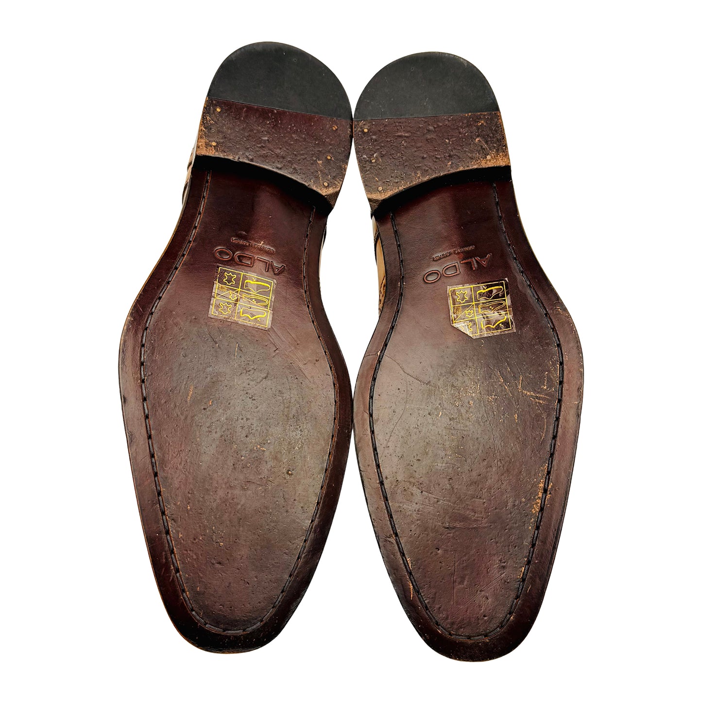 Aldo Men's Ozzano Brown Leather Dress Shoes (Size 42/42.5)