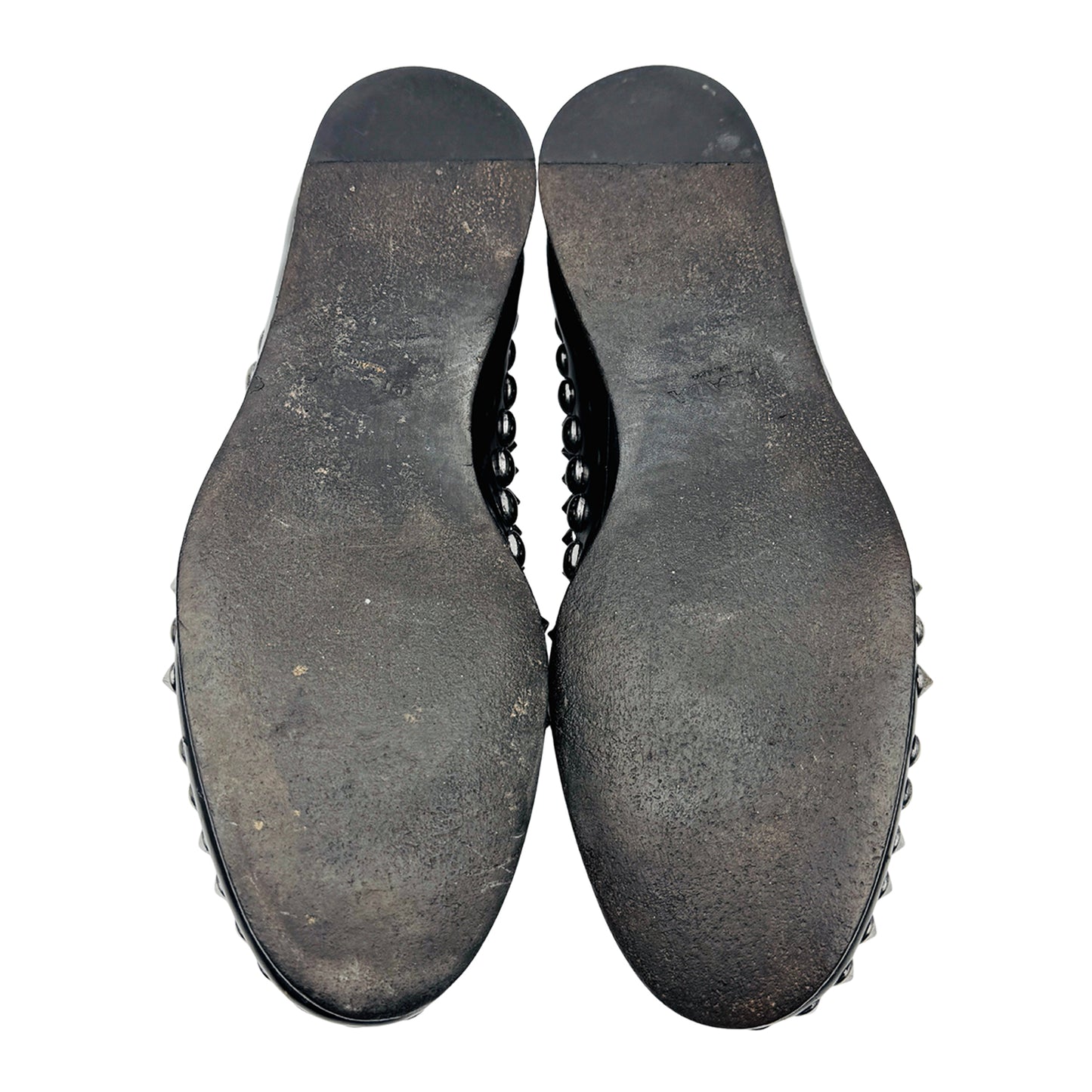 Prada Men's Spikes Flats Leather Shoes (Size 43/43.5)
