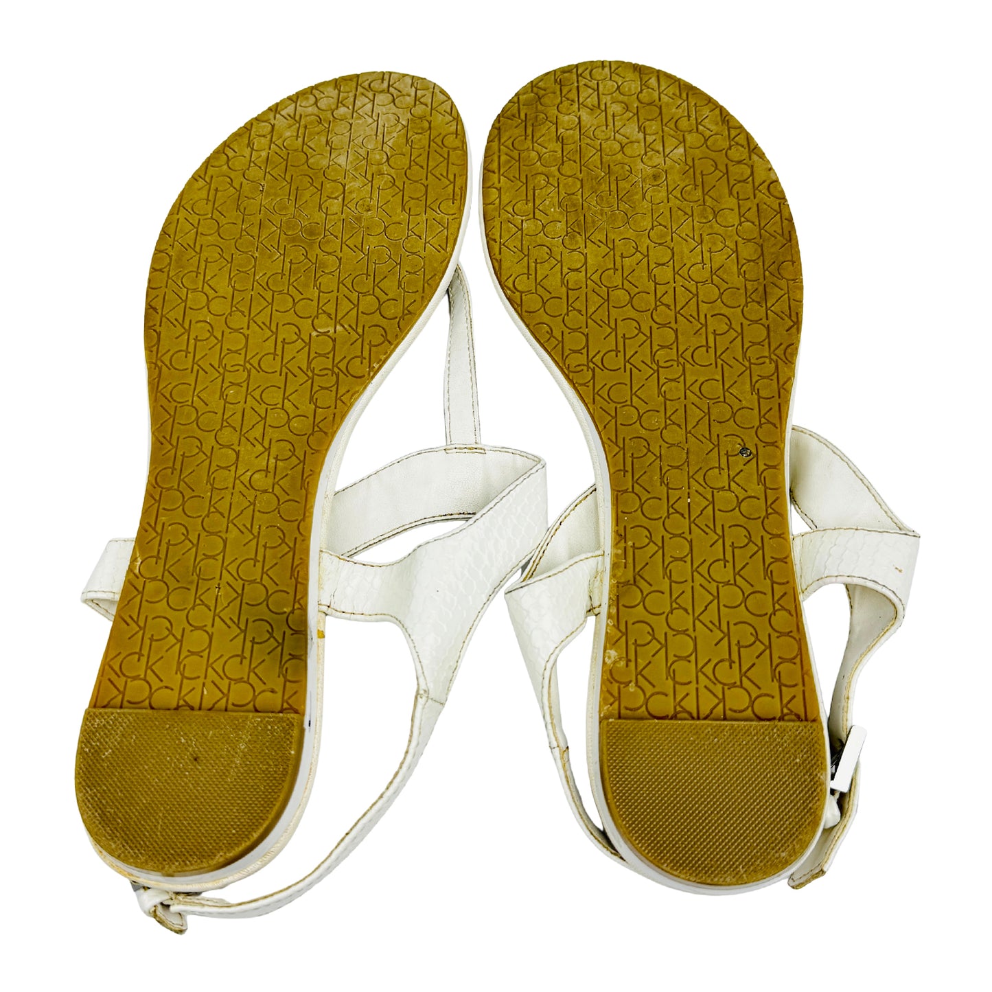 Calvin Klein Women's Shellie White Sandals (Size 38)