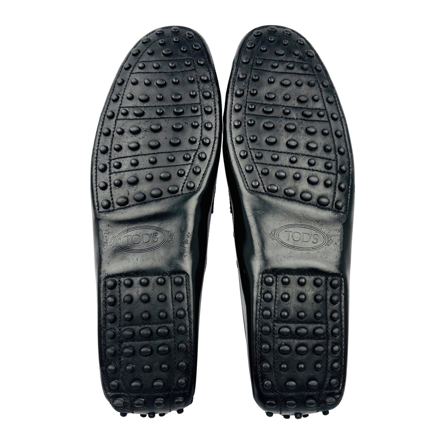 Tod's Men's Black Leather Driving Loafers (Size 46)
