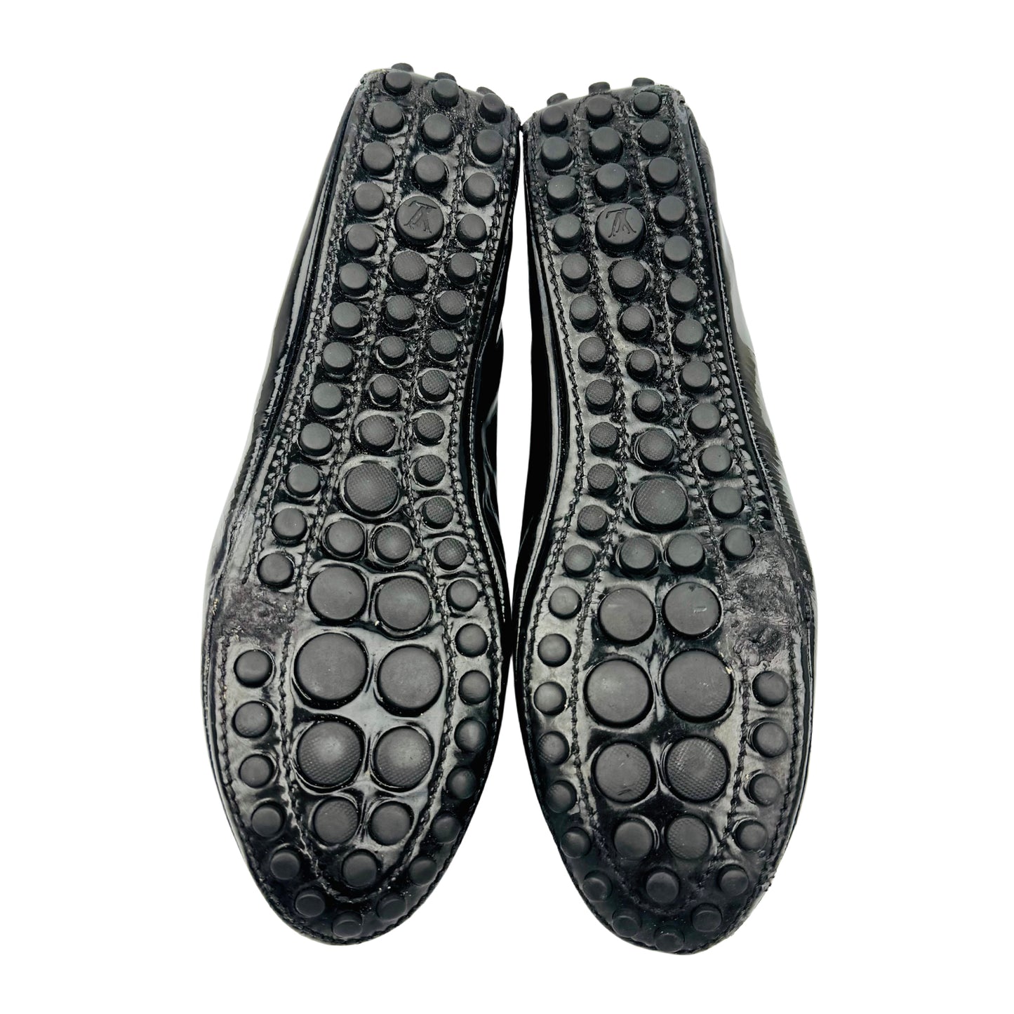 Louis Vuitton Black Patent Leather Flats (Size 39/39.5)