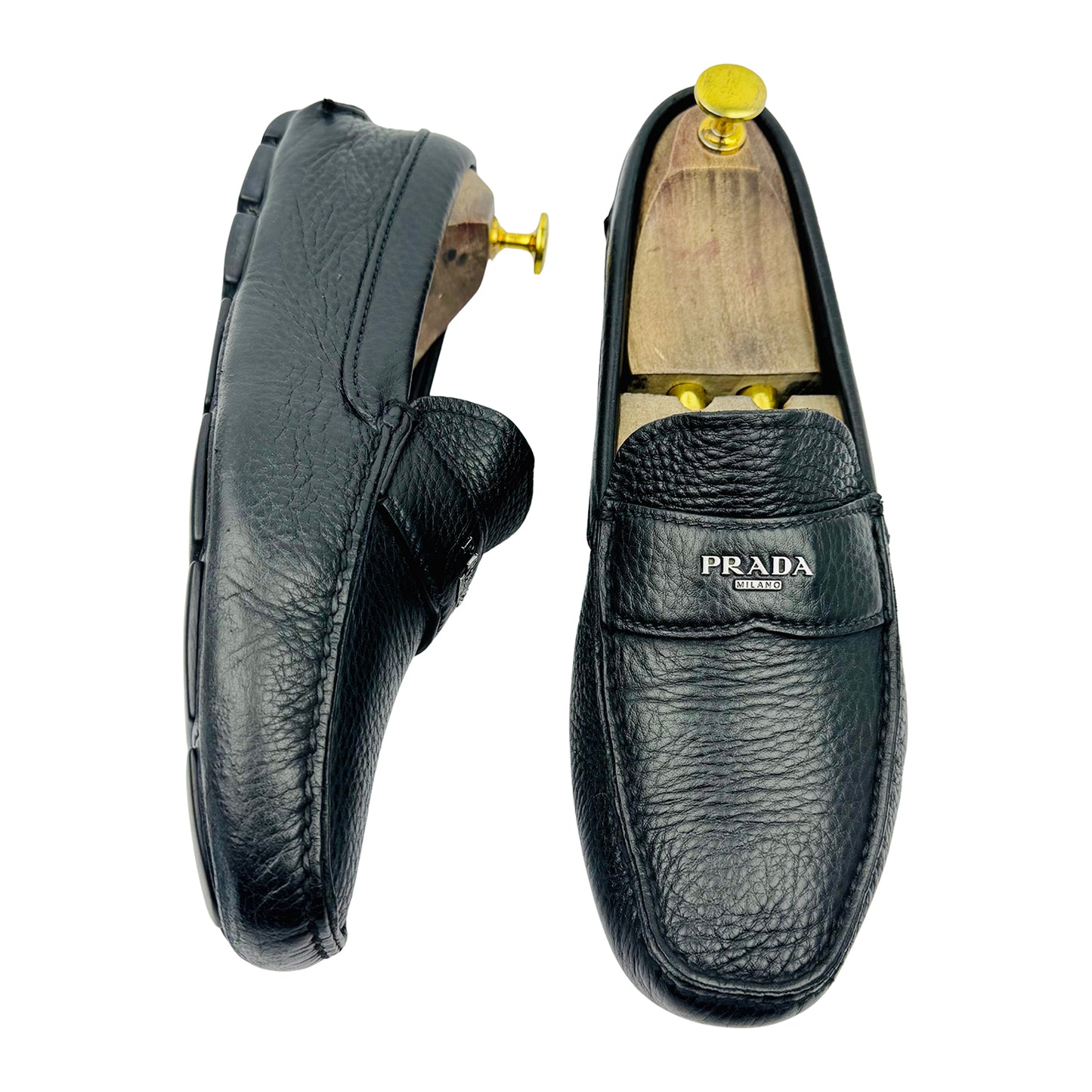 Prada Men's Pebbled Leather Loafer (Size 42) - 2D 2170