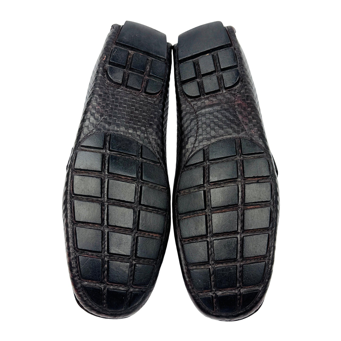 Louis Vuitton Dark Brown Python Leather Loafers (Size 43/43.5)