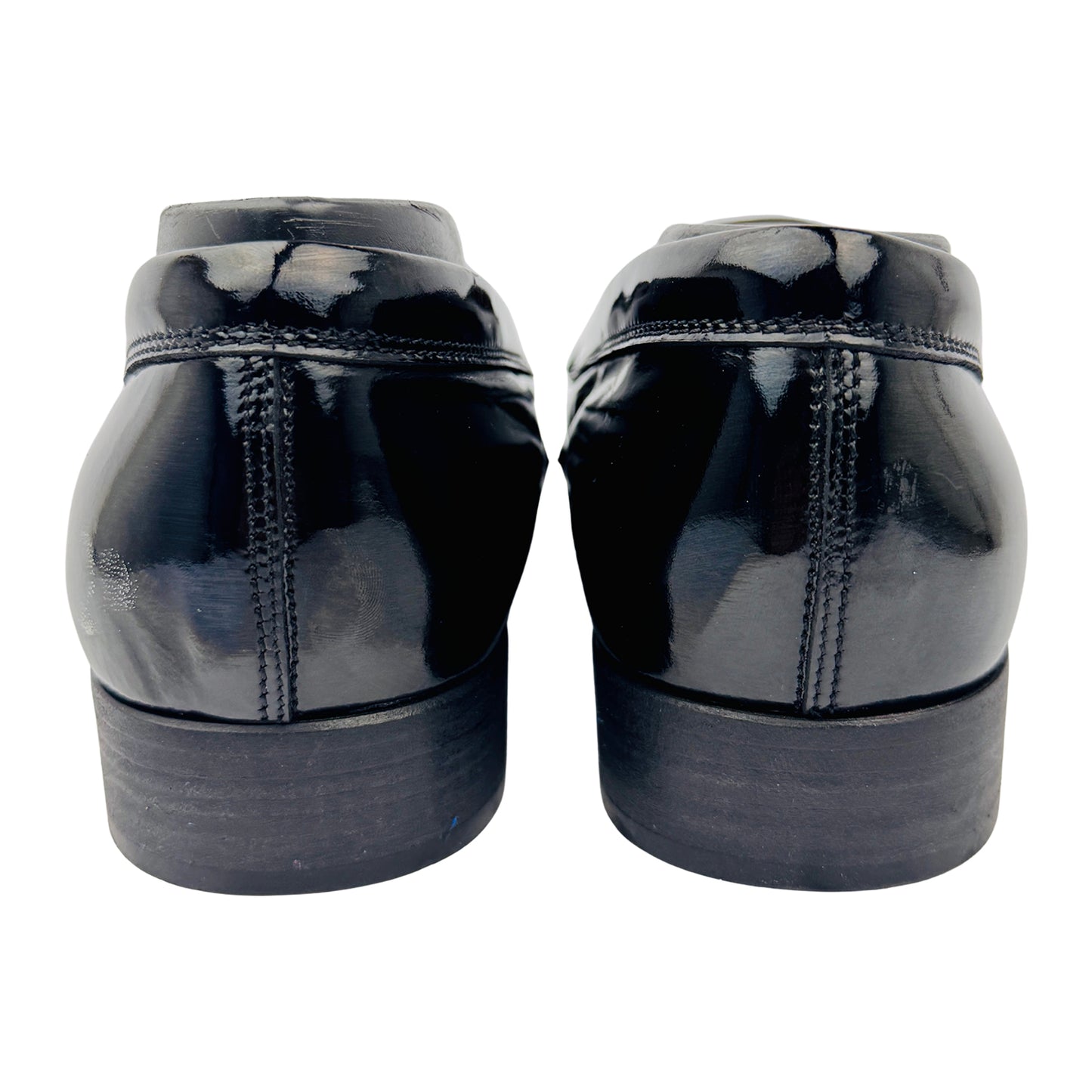 Back Side image of Tod's Men's Black Patent Leather Loafers (Size 37.5/38)