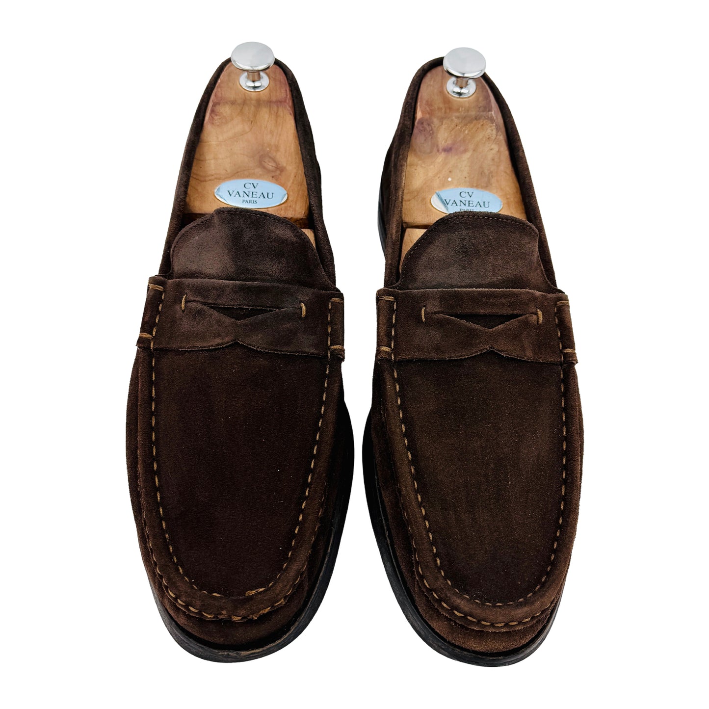 Russell & Bromley Dark Brown Suede Penny Loafers (Size 44/44.5)