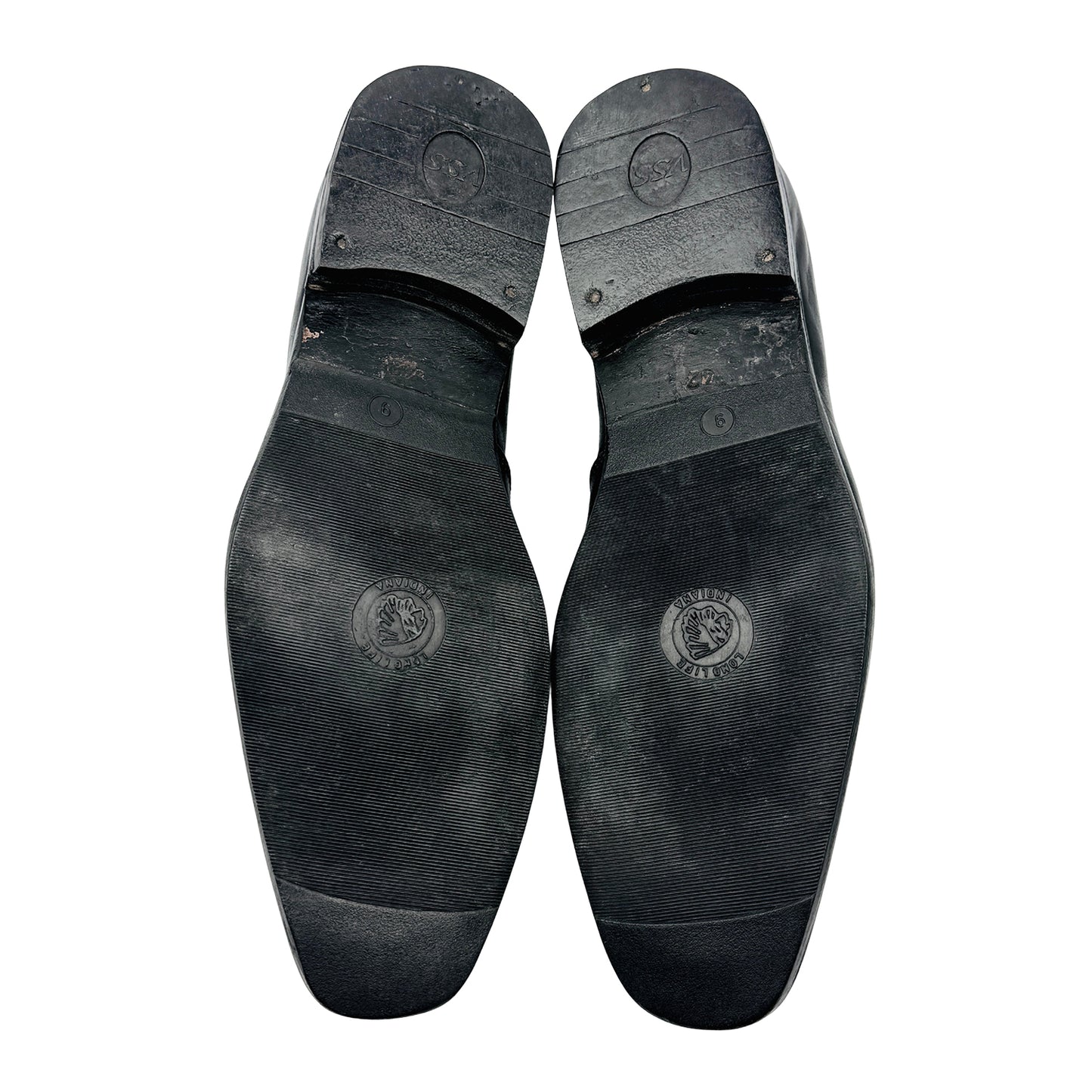 Hugo Boss Men's Black Leather Penny Heel Loafers (Size 42.5)
