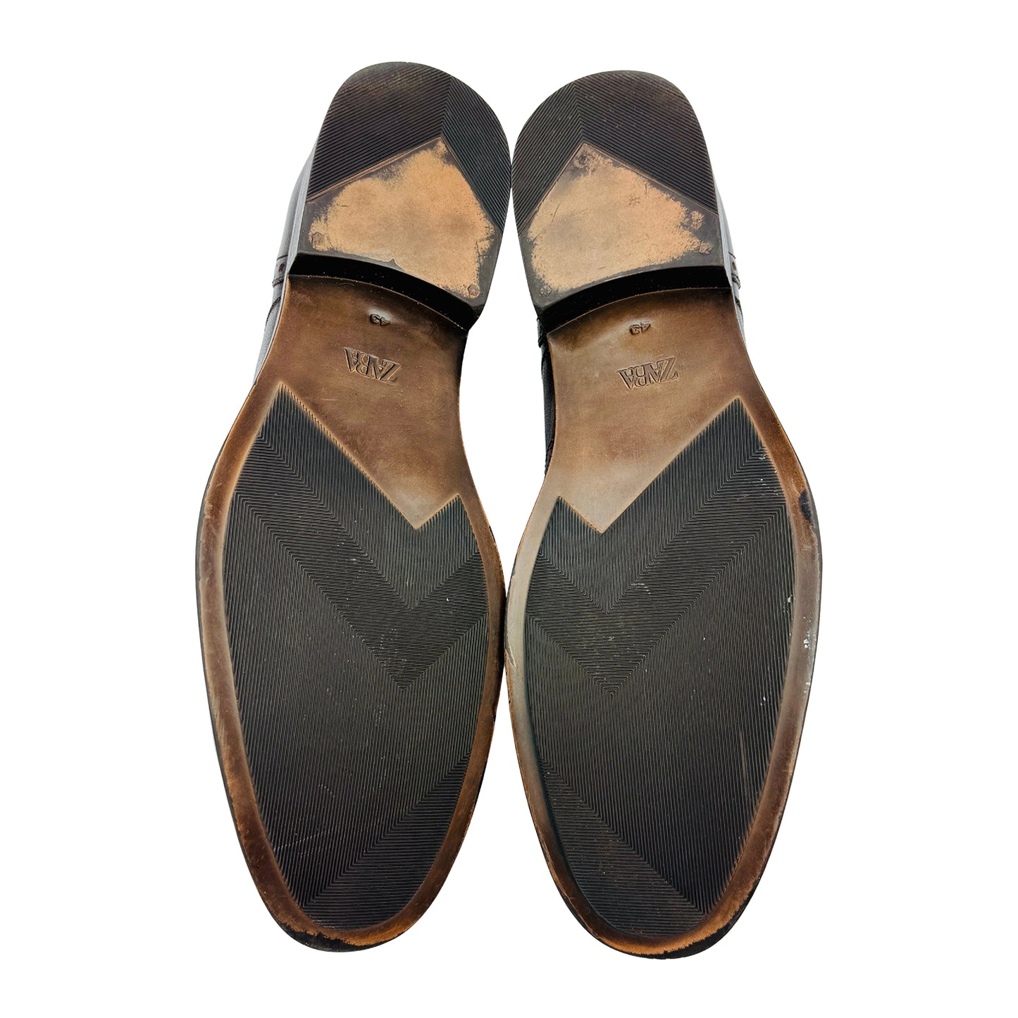 Zara Men's Brown Leather Derby Shoes (Size 42.5/43)