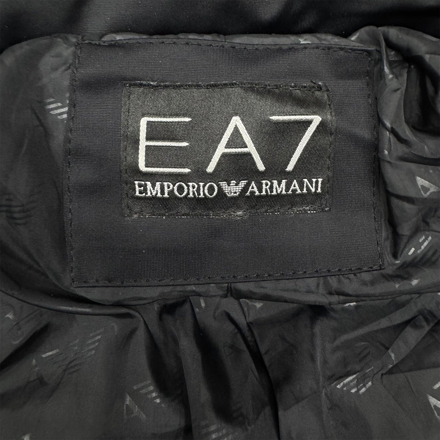 Emporio Armani EA7 Jet Black Puffer Jacket (Size Large/XL)