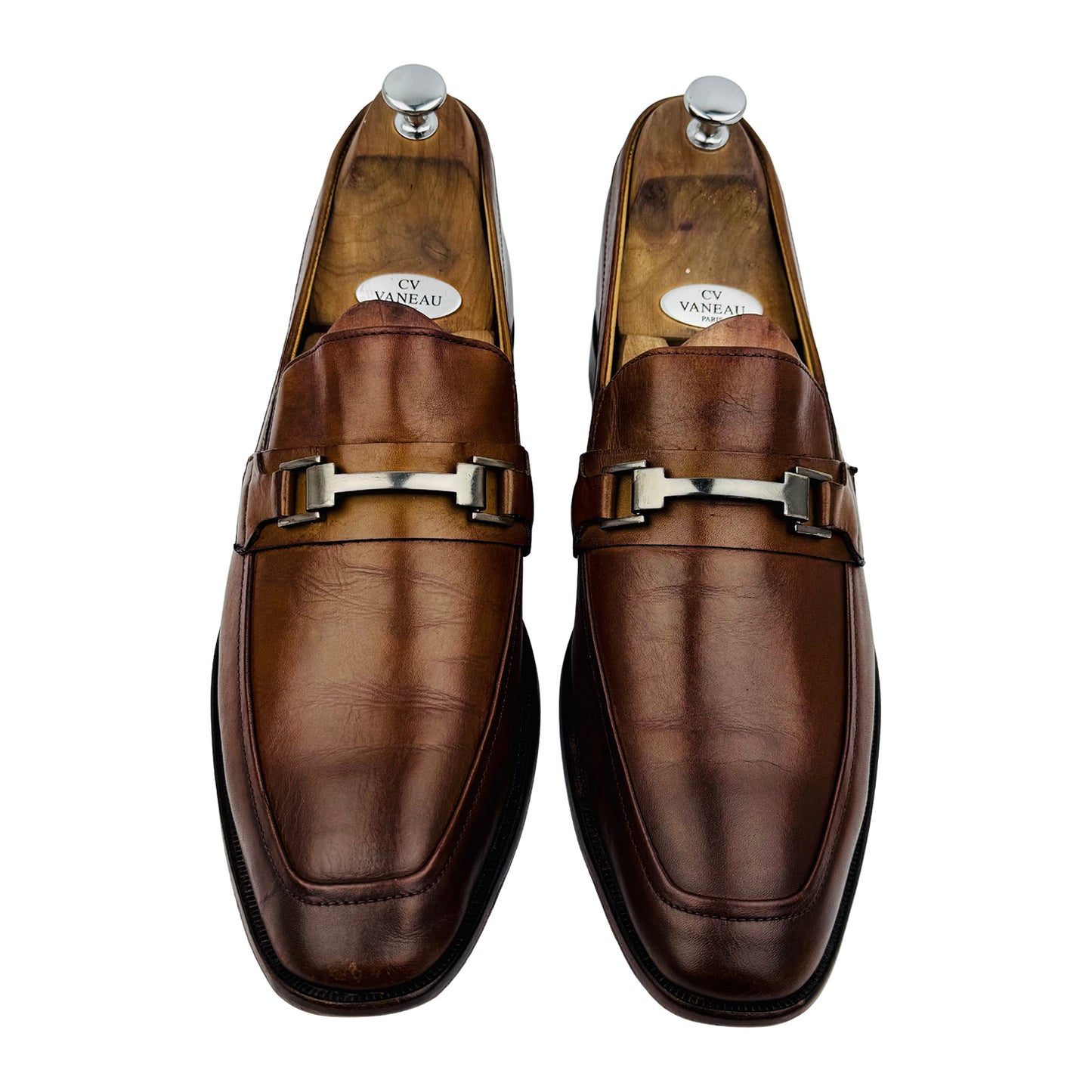 Johnston & Murphy Flynch Bit Tan Leather Loafer (Size 44.5)