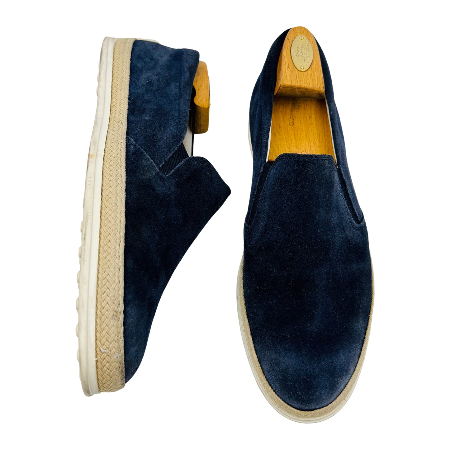 Tod's Men's Navy Suede Espadrille Shoes (Size 43)