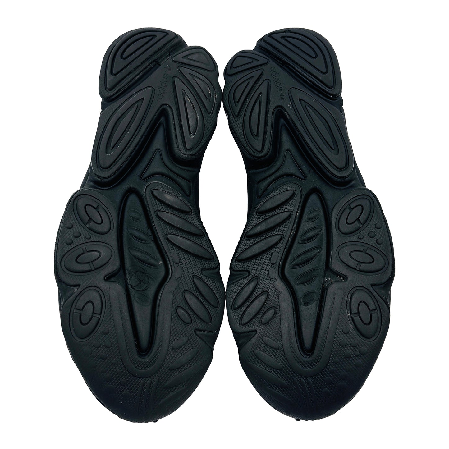 Outsole image of Adidas Men's Black Ozweego Sneakers (Size 43.5) - EE6999