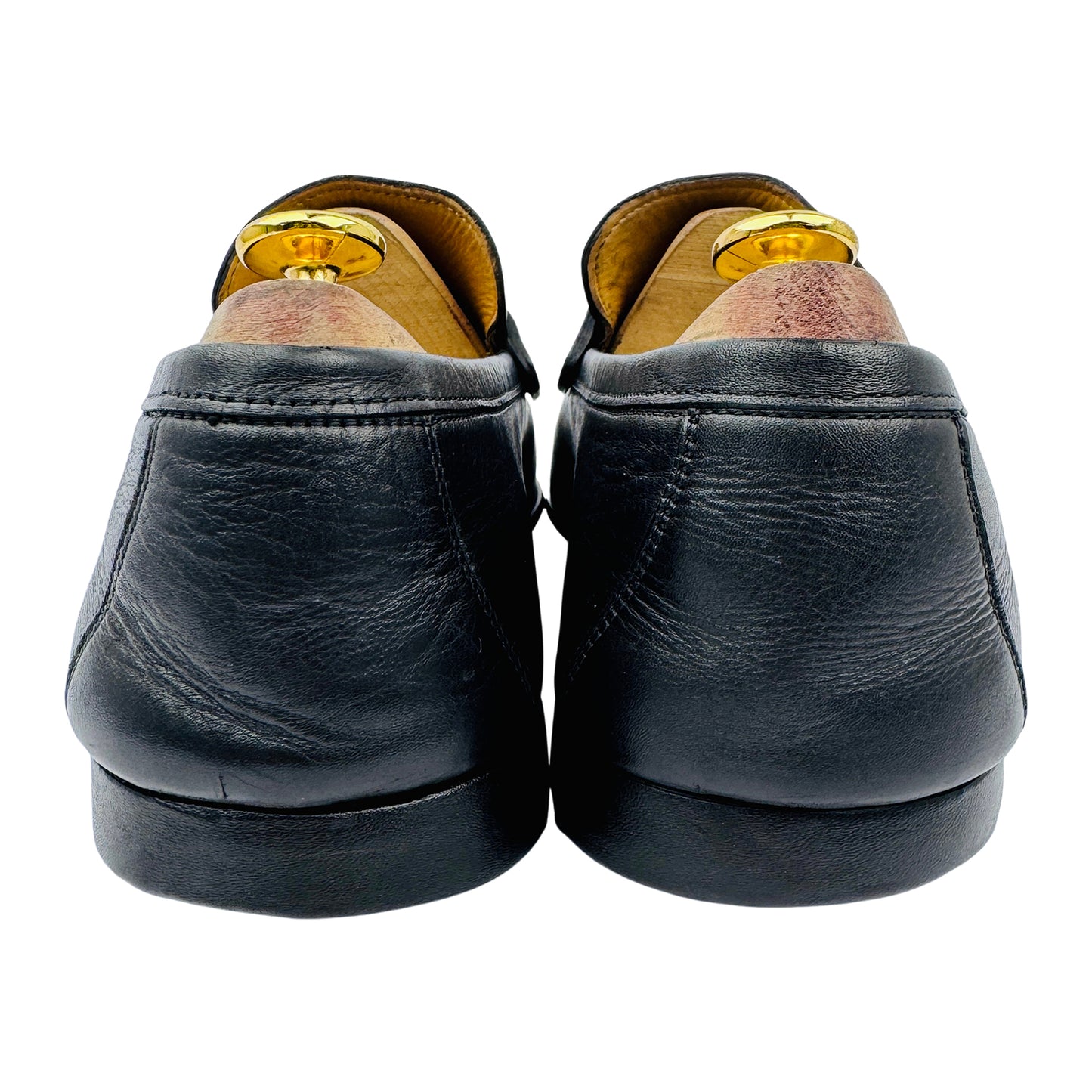 Magnanni Men's Black Leather Loafers (Size 42/42.5)