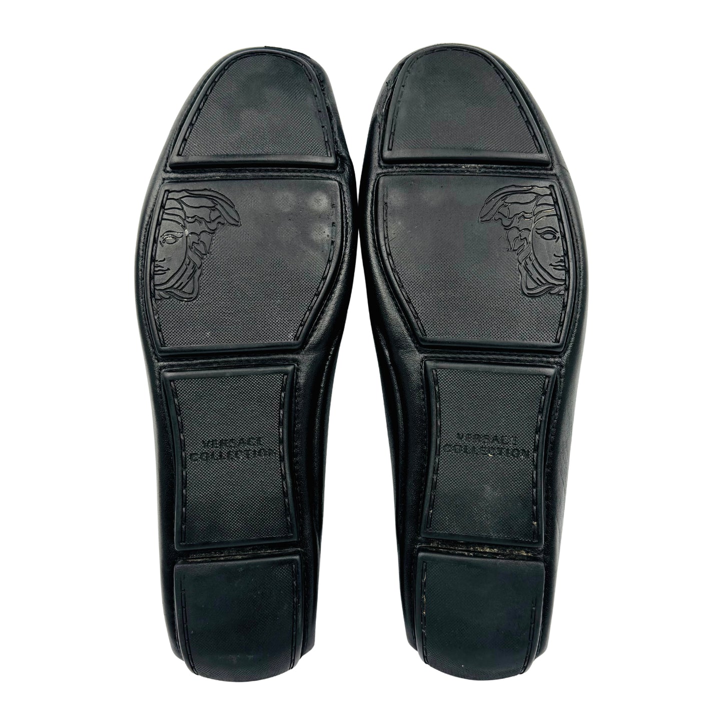 Versace V-Logo Bit Driver Black Loafer (Size 41/42)
