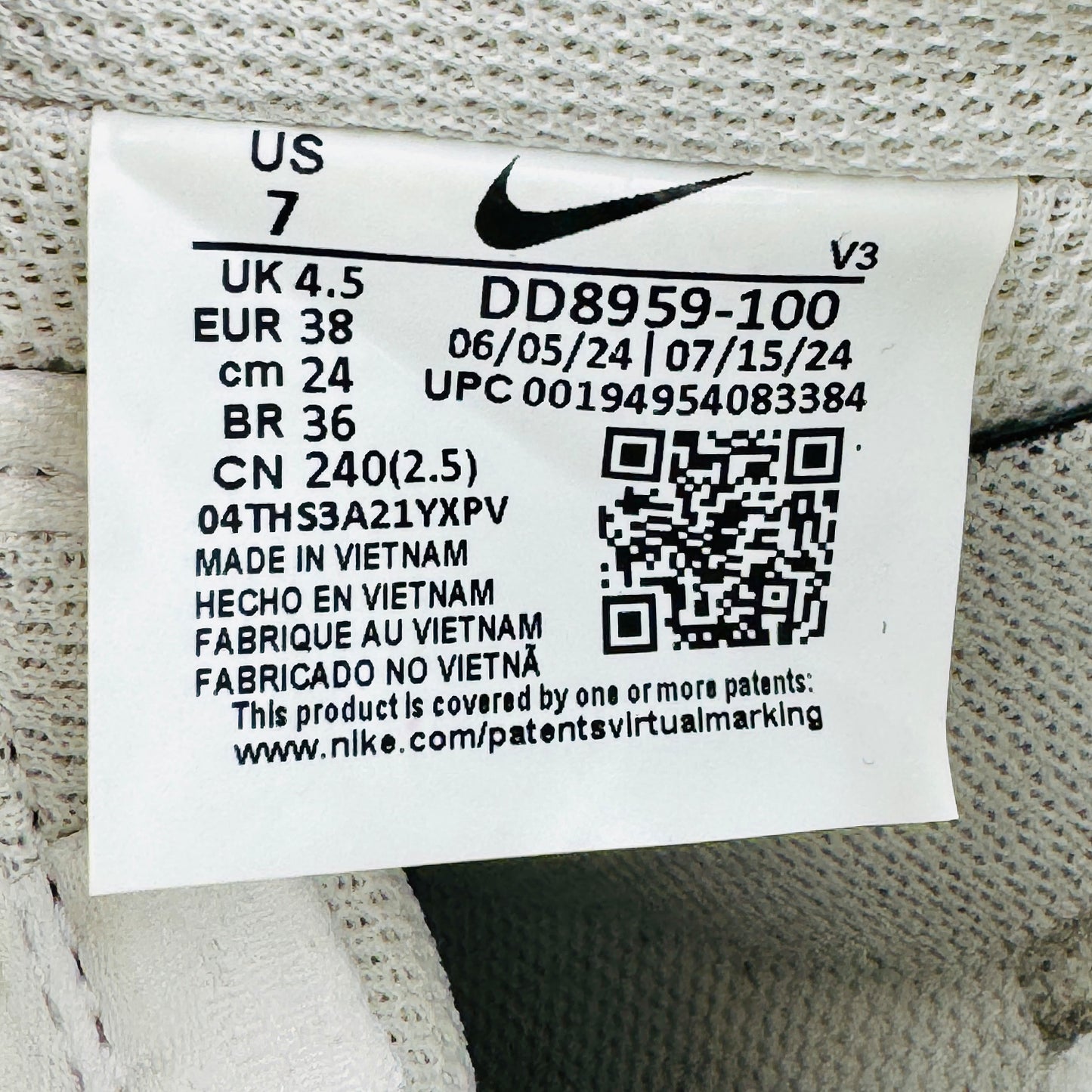 Nike Air Force 1 '07 Sneakers (Size 38) - DD8959-100