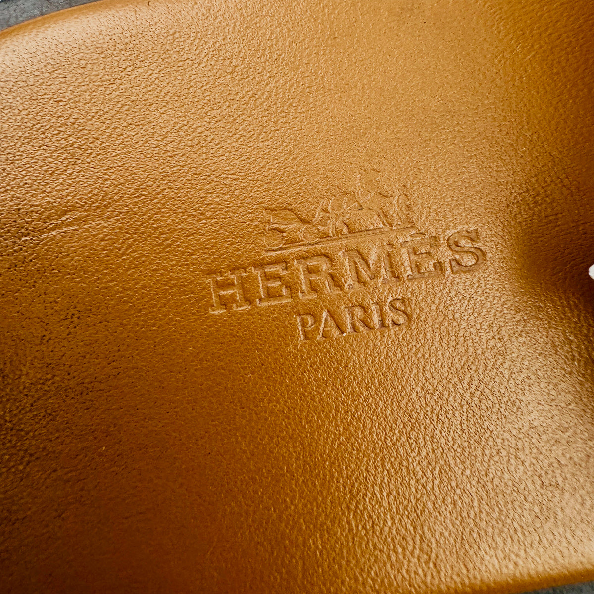 Hermès Izmir Tan Leather Sandal Slides (Size 43)