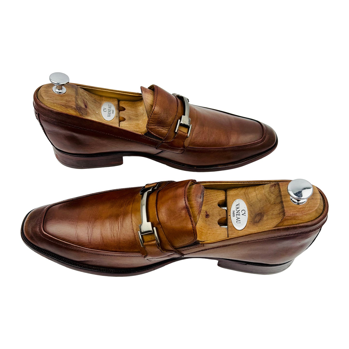 Johnston & Murphy Flynch Bit Tan Leather Loafer (Size 44.5)