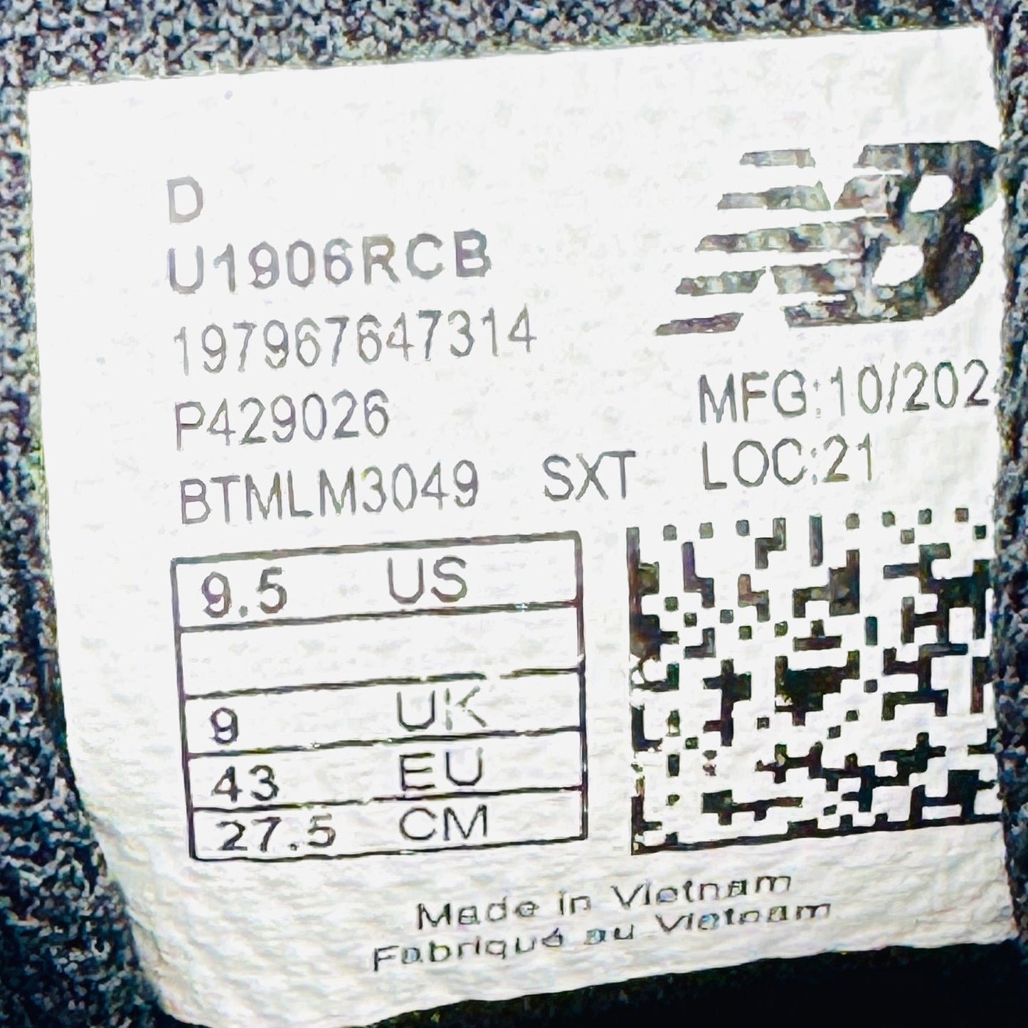 New Balance 1906R Shoes (Size 43) - U1906RCB