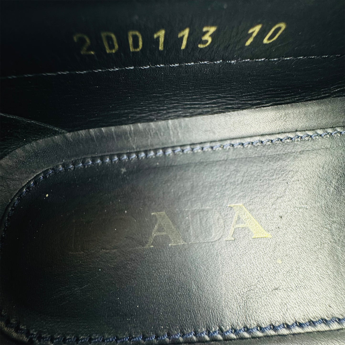 Prada Navy Saffiano Leather Loafers (Size 44) - 2DD113