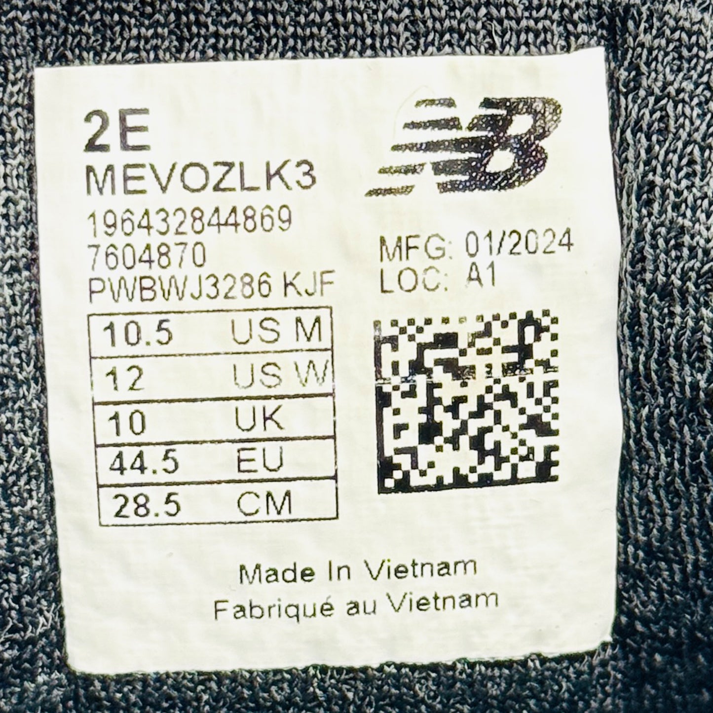 New Balance Fresh Foam X Evoz v3 Shoes (Size 44.5) - MEVOZLK3