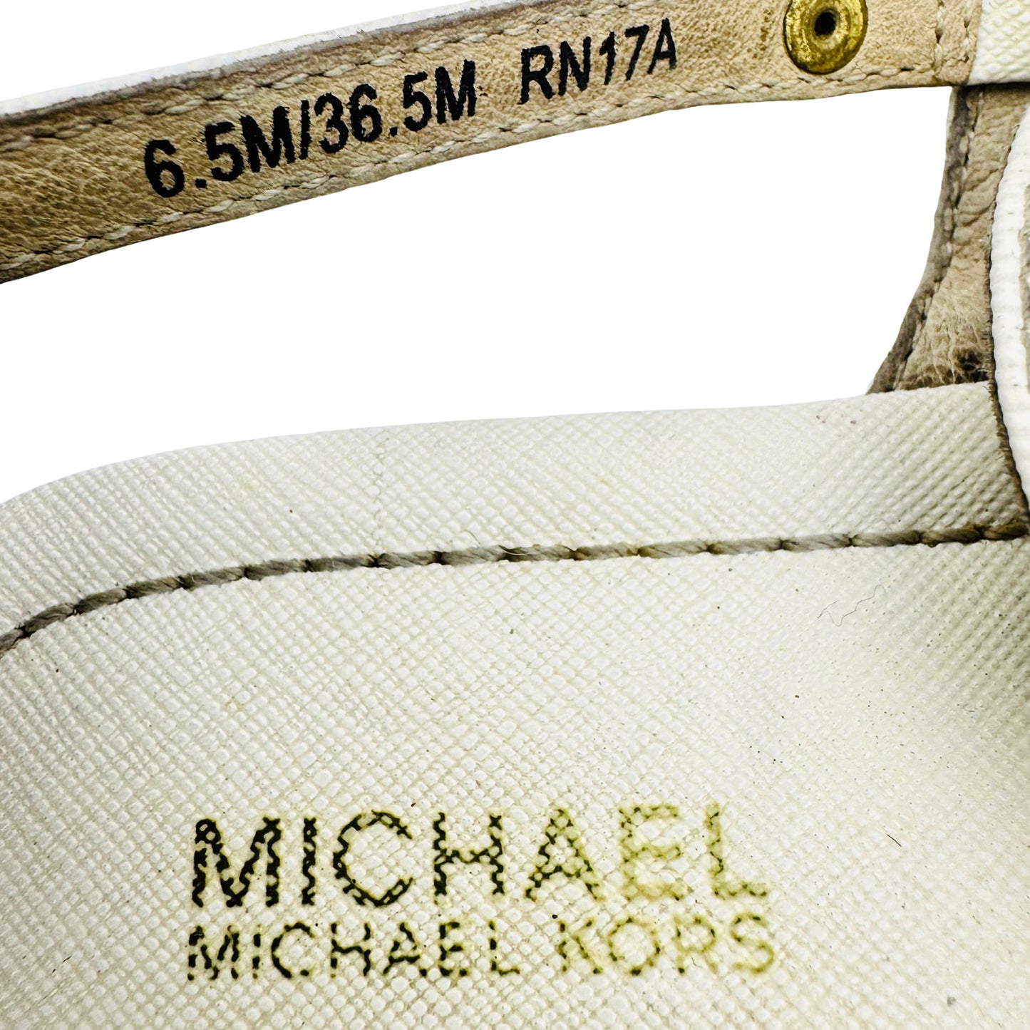 Michael Kors Casey Canvas Sandals (Size 36.5) - RN178