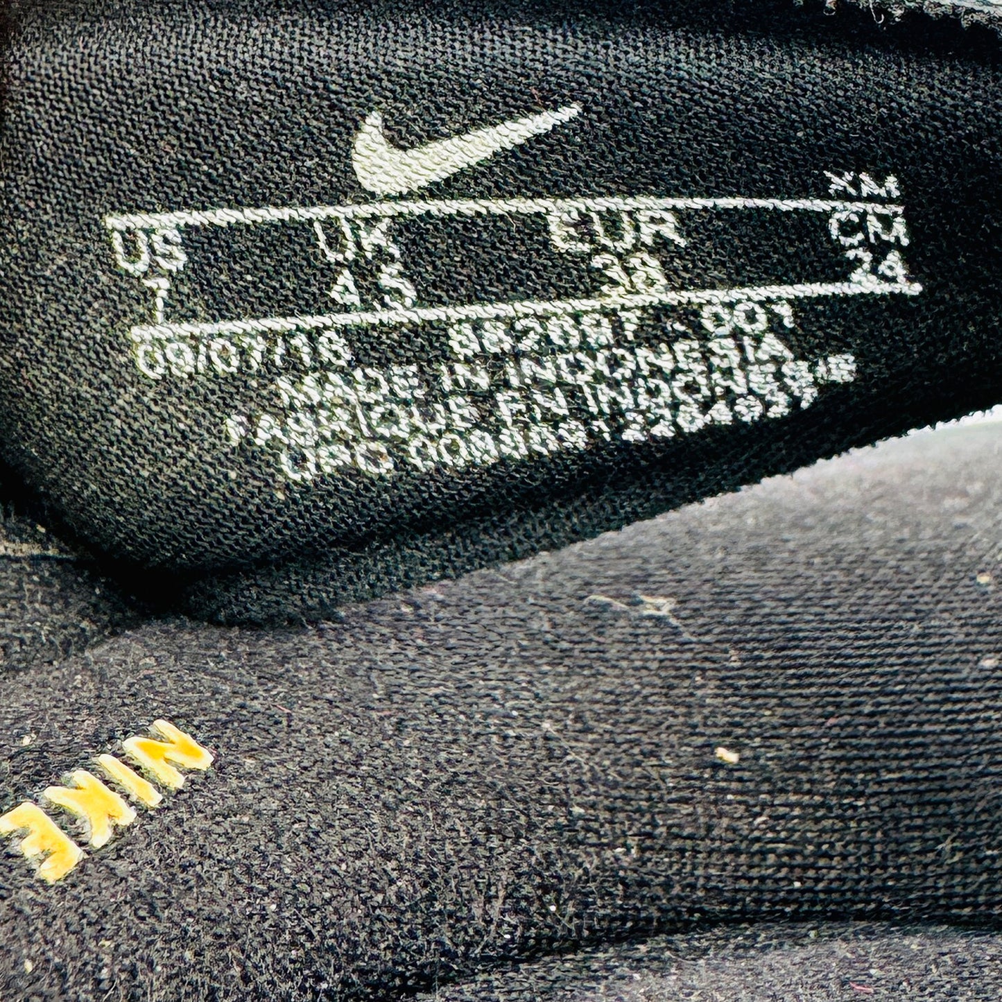Inside Made, Size, Code printing image of Nike Ultra Comfort 3 Flip Flops (Size 38/38.5) - AR4498-001