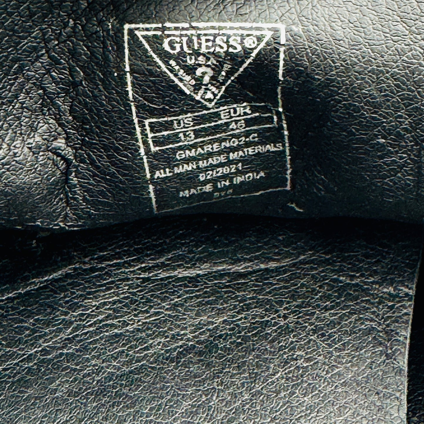 Guess Men's Black Woven Loafers (Size 46)