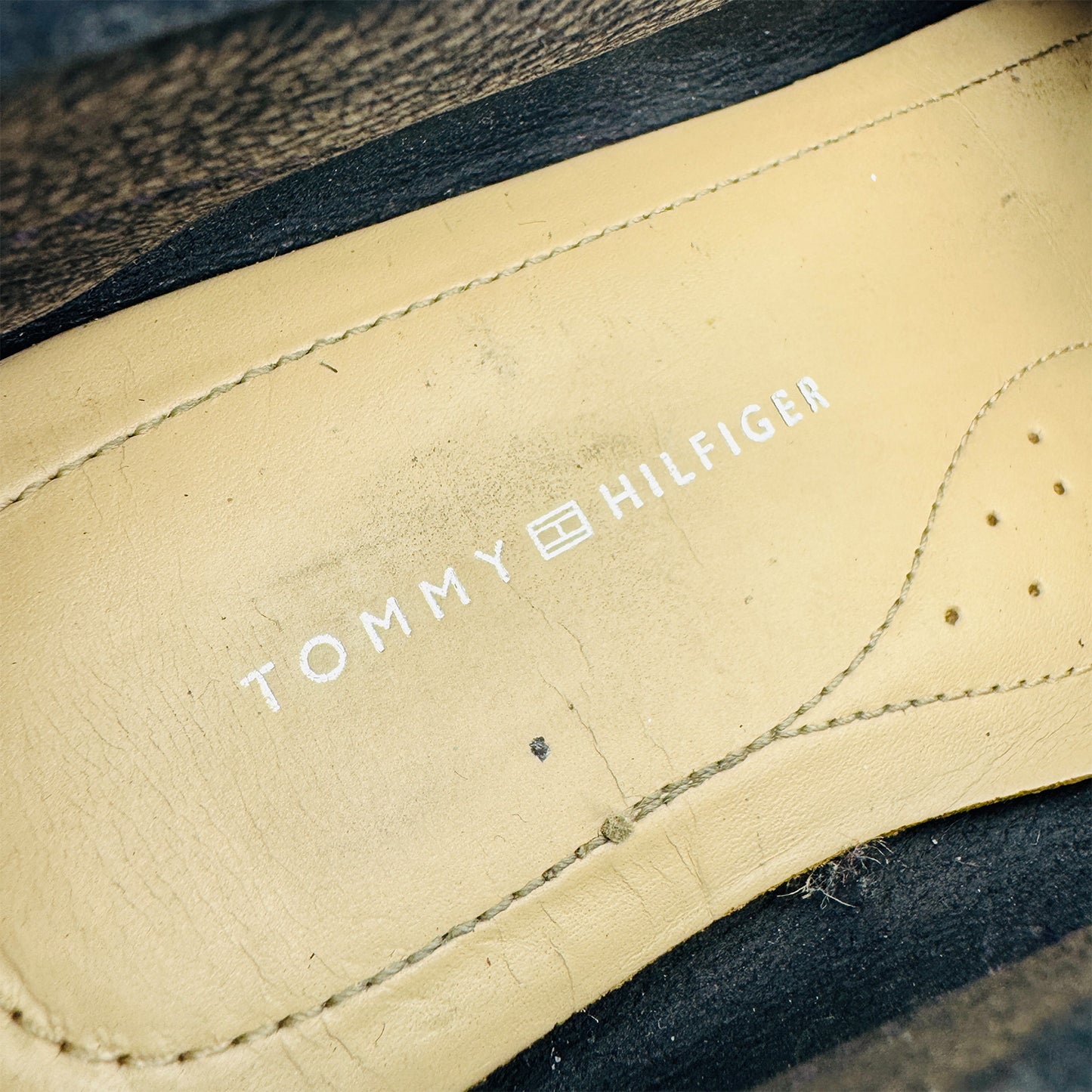 Tommy Hilfiger Black Suede Loafers (Size 43/43.5)