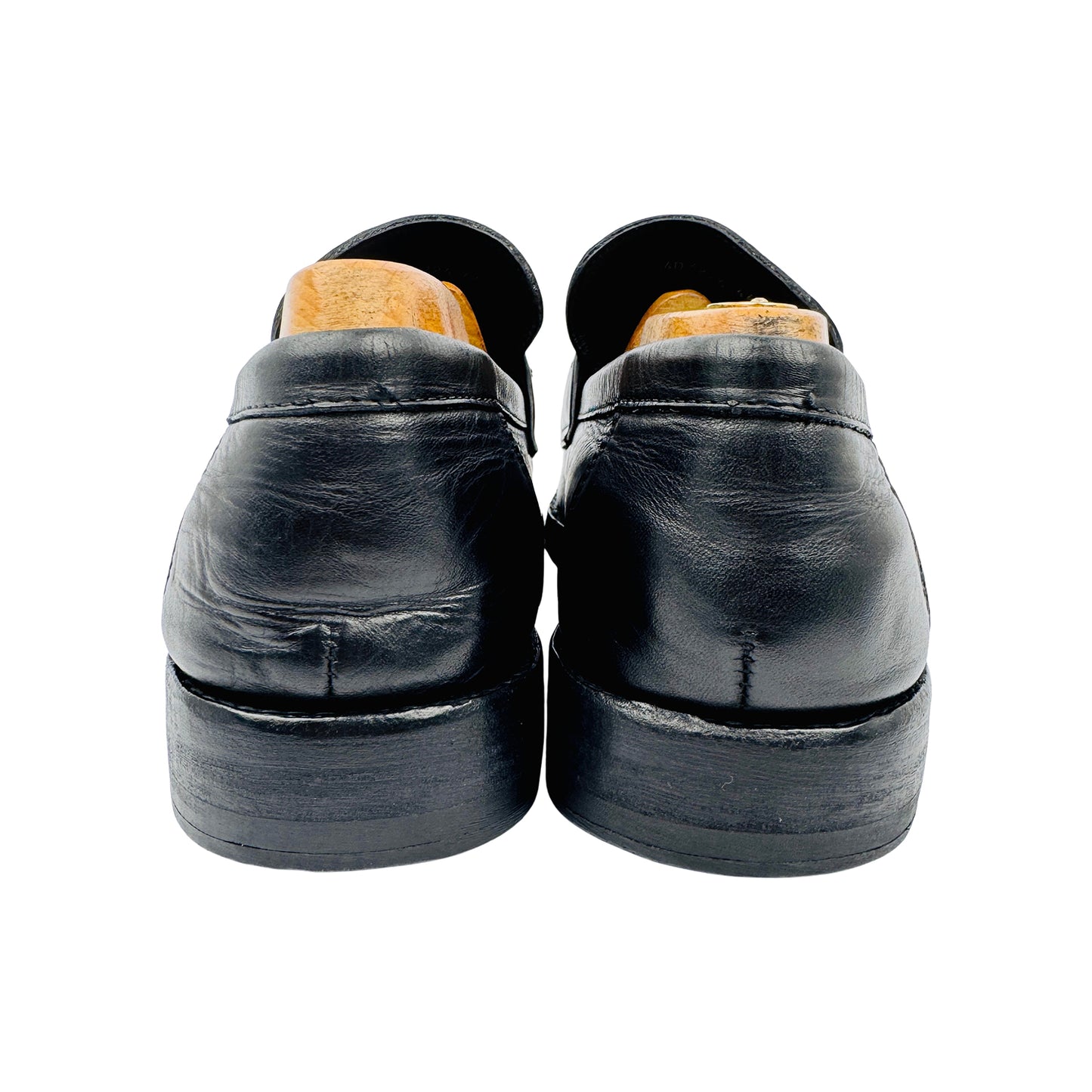 Louis Vuitton Men's Black Leather Major Loafers (Size 44/44.5)