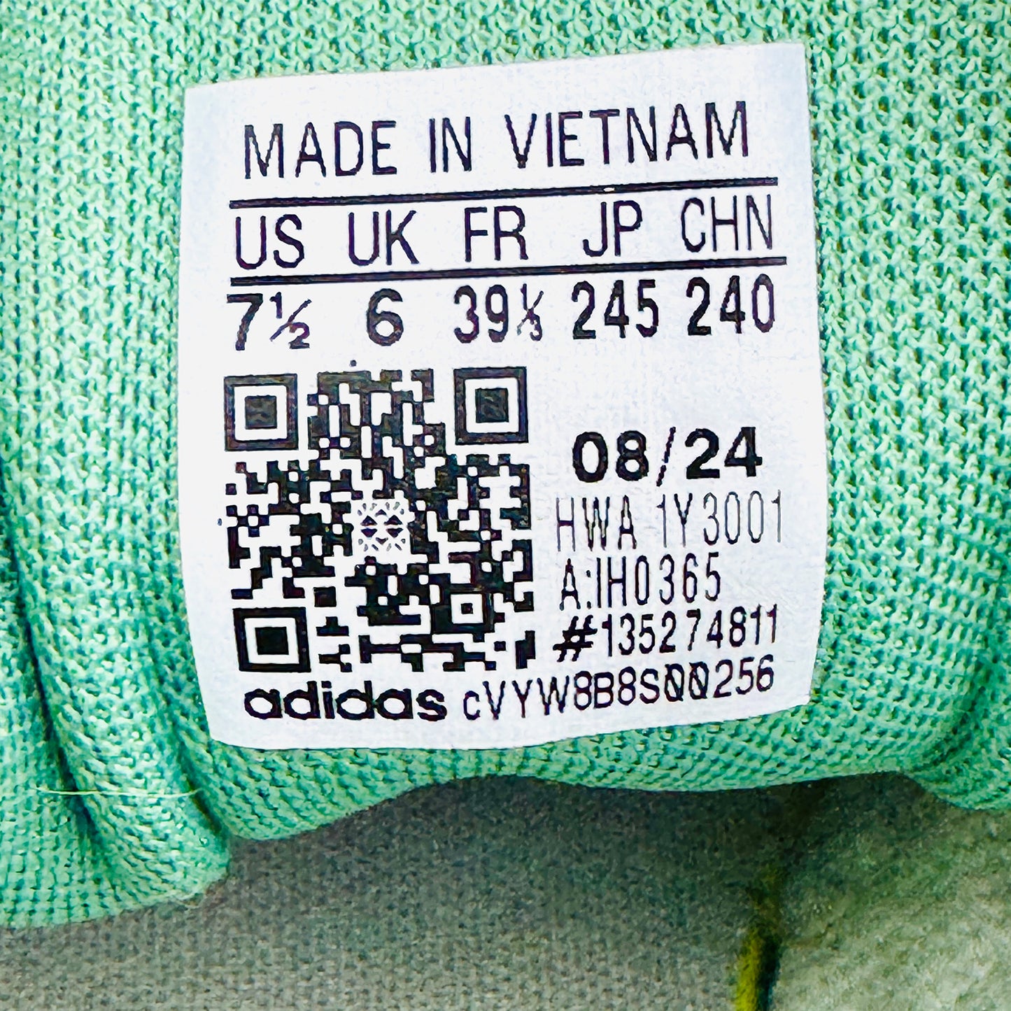 Adidas VL Court Bold Green Shoes (Size 39.5) - IH0365