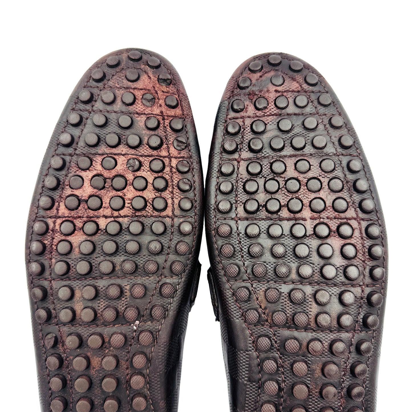Outsole Closeup image of Louis Vuitton Hockenheim Brown Moccasins (Size 42.5)