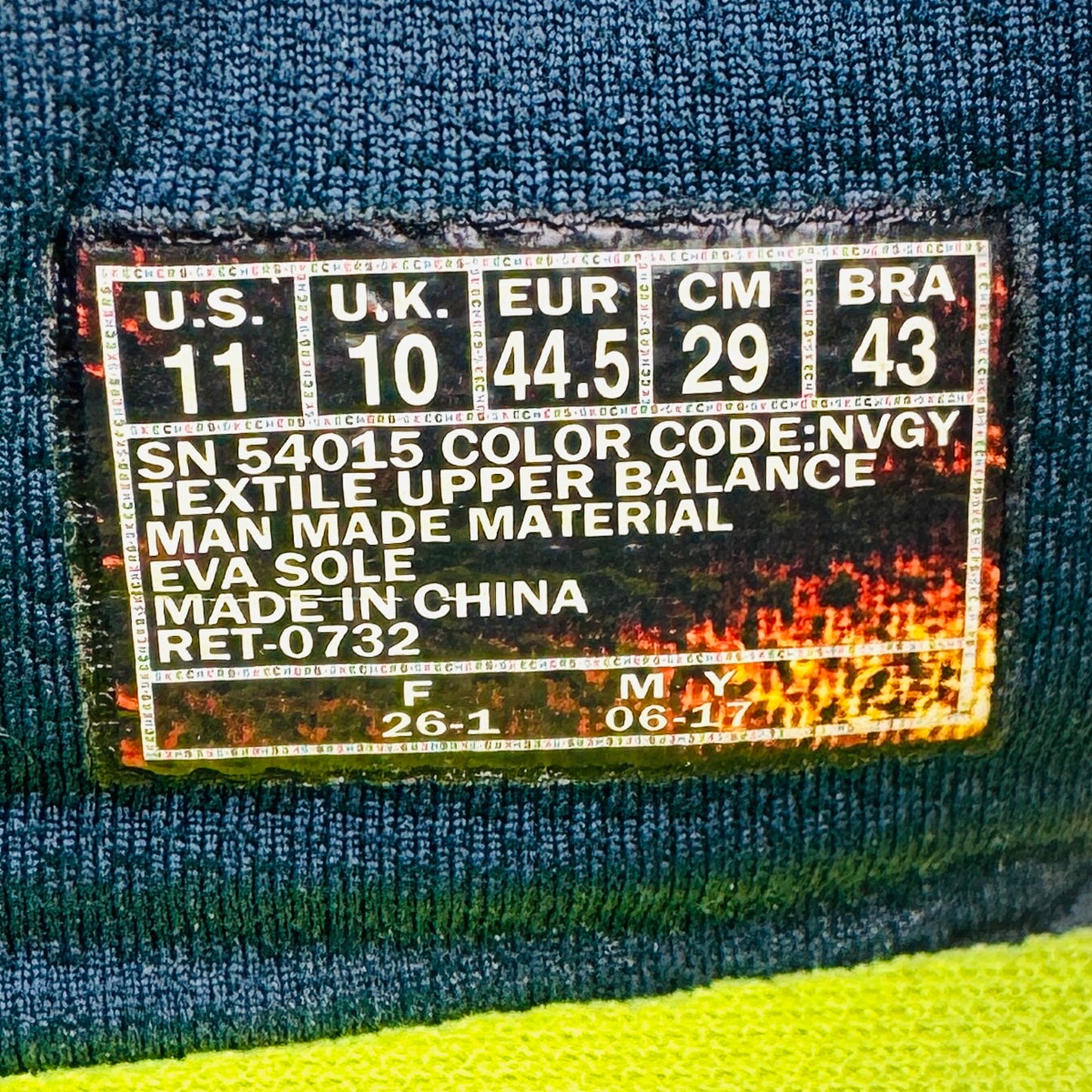 Inside Sole Made, Code, Size printing image of Skechers Go Flex 2 Completion Sneakers (Size 44.5) - 54015 NVG